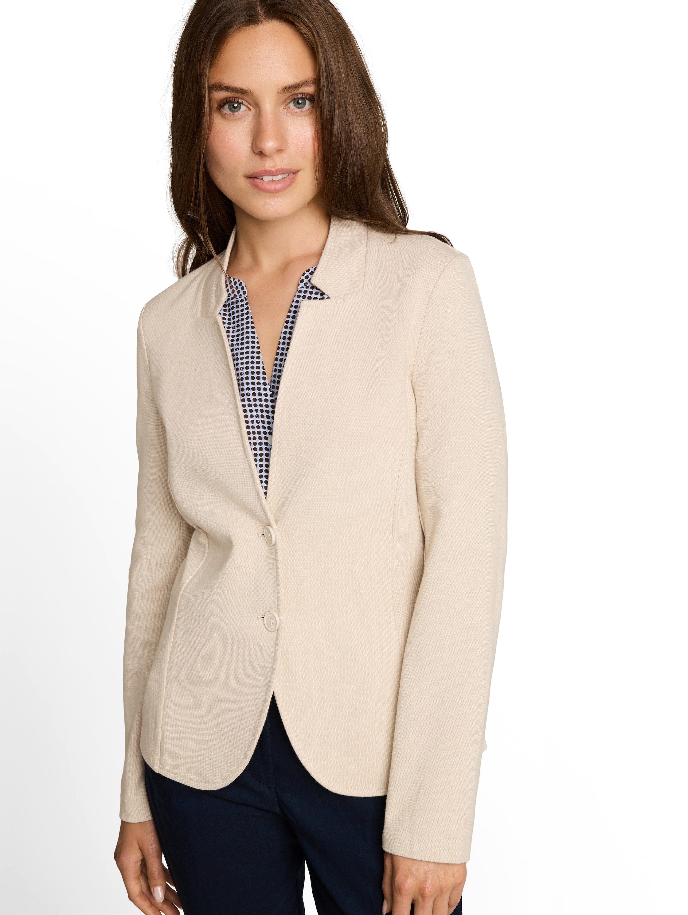 TOM TAILOR Sweatblazer Fitted mit aufgesetzten Taschen und Struktur
