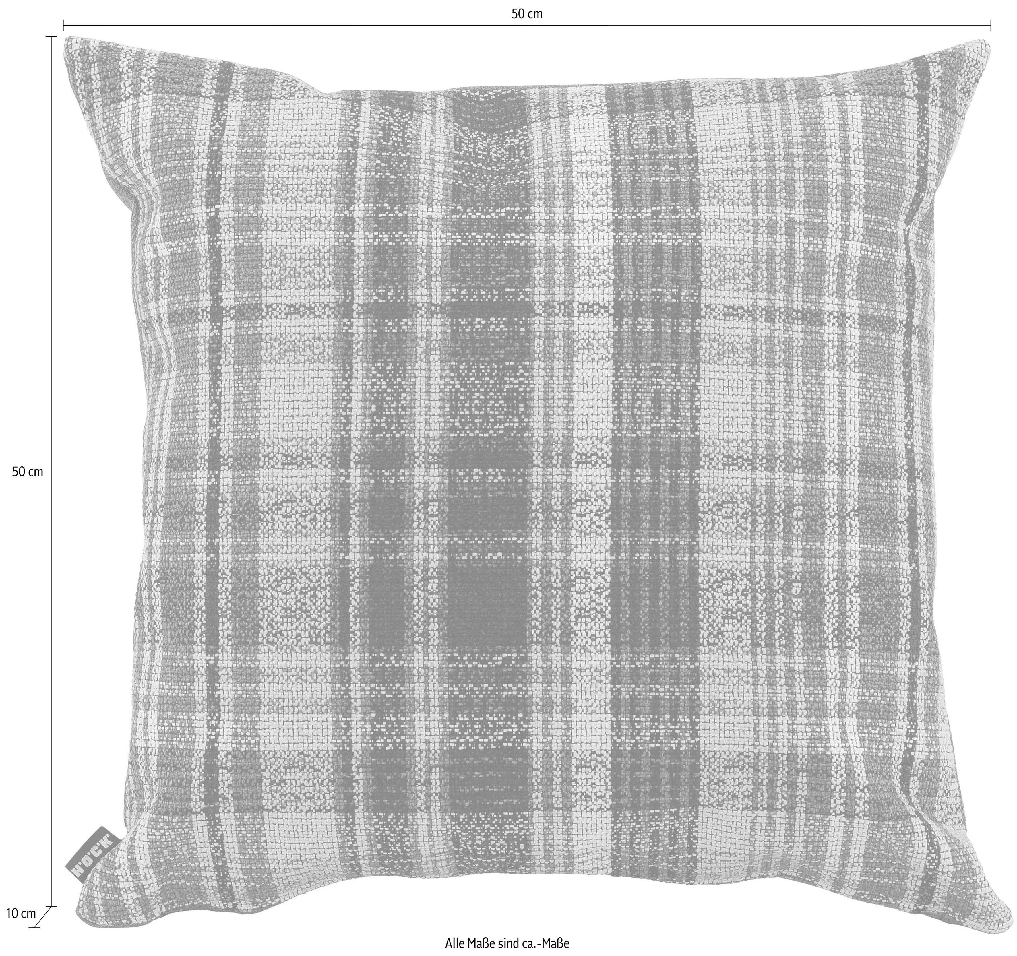 H.O.C.K. Dekokissen Ardesia, mit Karomuster, Kissenhülle mit Füllung, 1 Stück