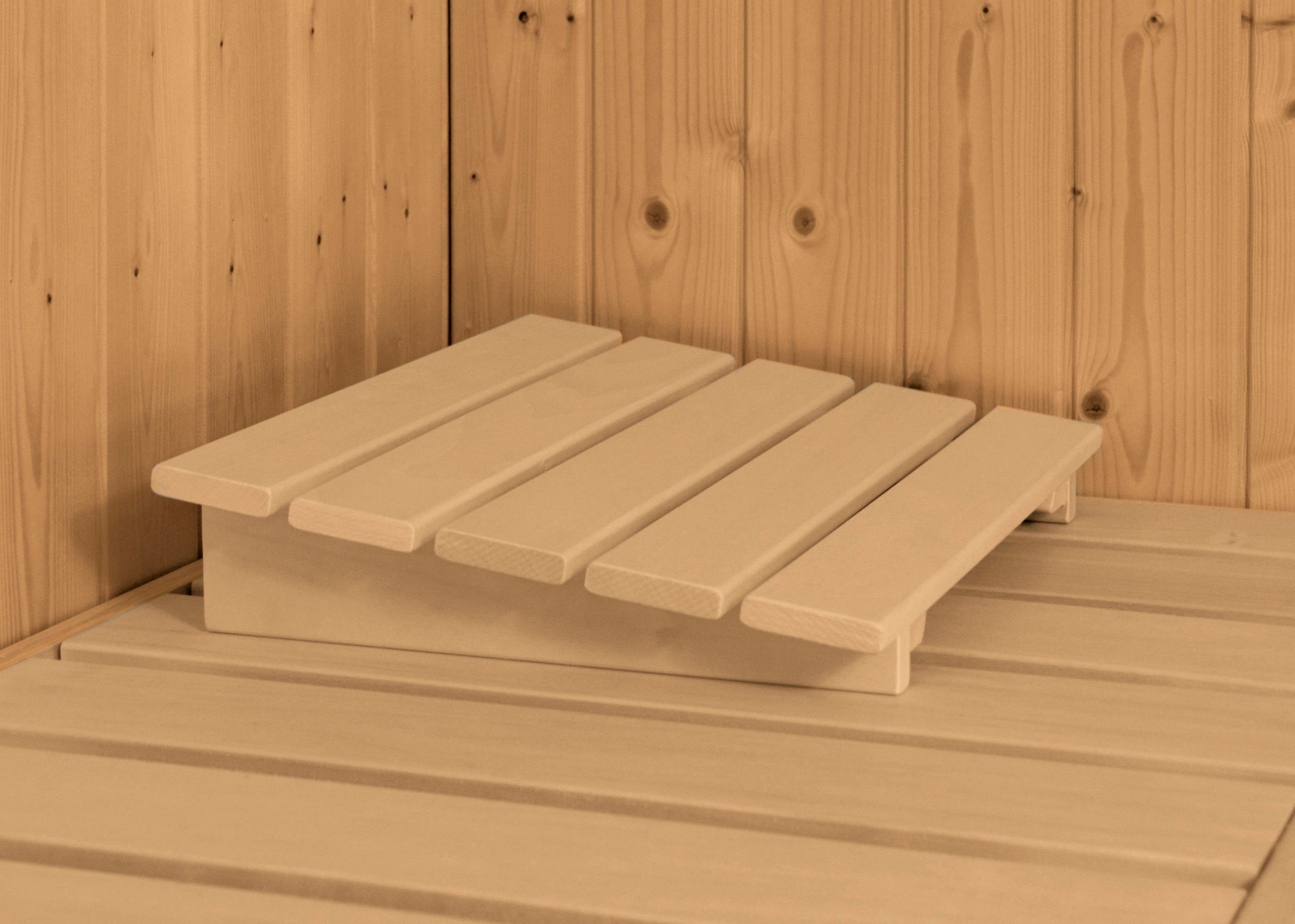 welltime Sauna Artja, BxTxH: 240,5 x 248 x 202 cm, 68 mm, naturbelassen, ohne Ofen
