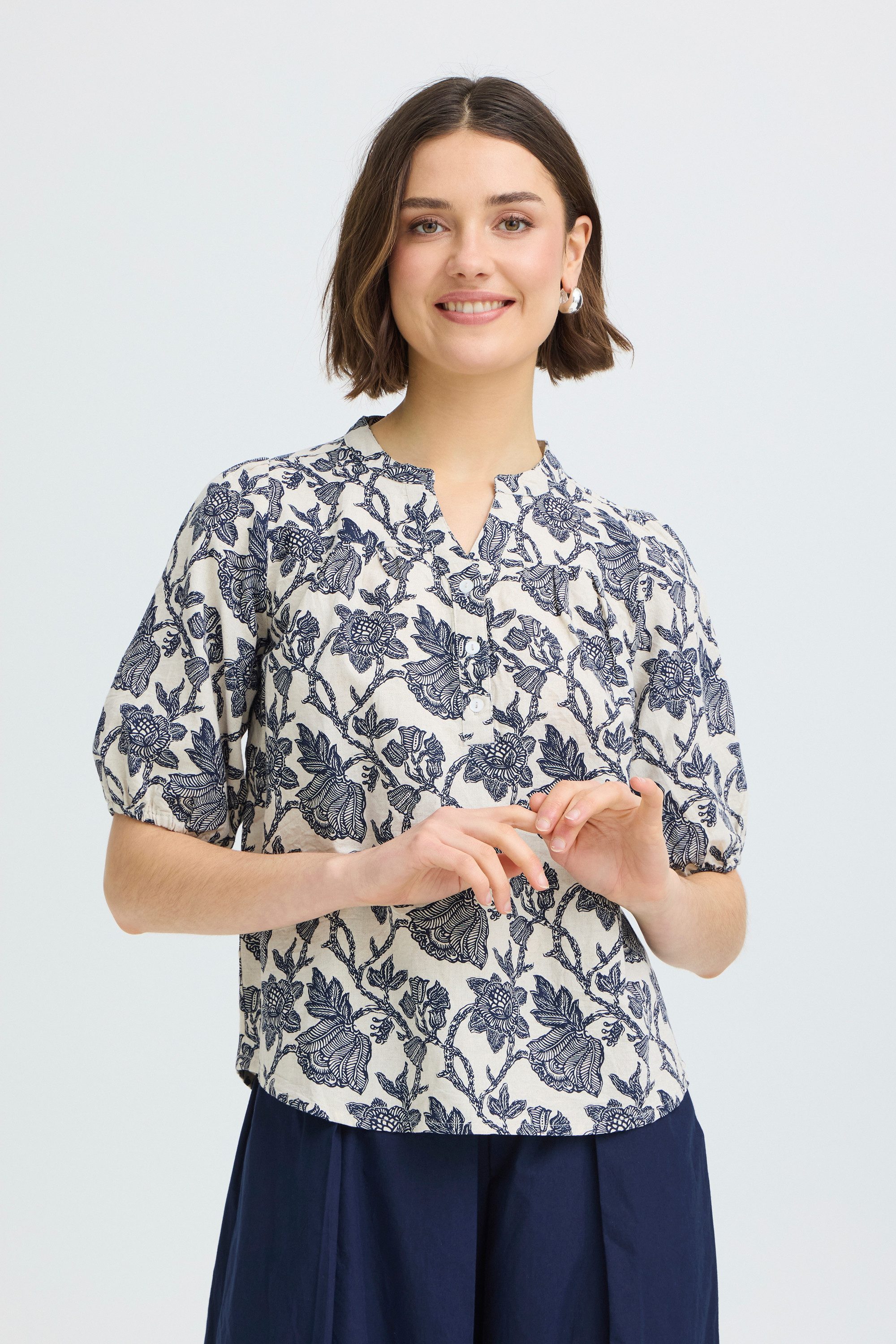 fransa Kurzarmbluse Kurzarm-Bluse FRMADDIE