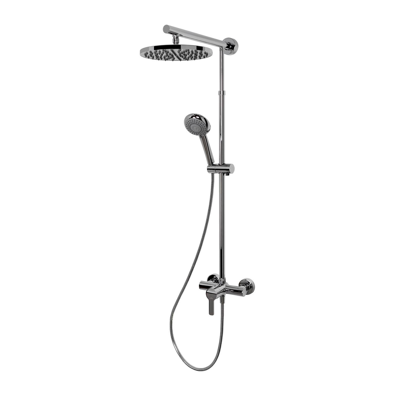 Schulte Duschsystem DuschMaster Rain "Classic" mit Einhebelmischer, rund, Höhe 155.4 cm