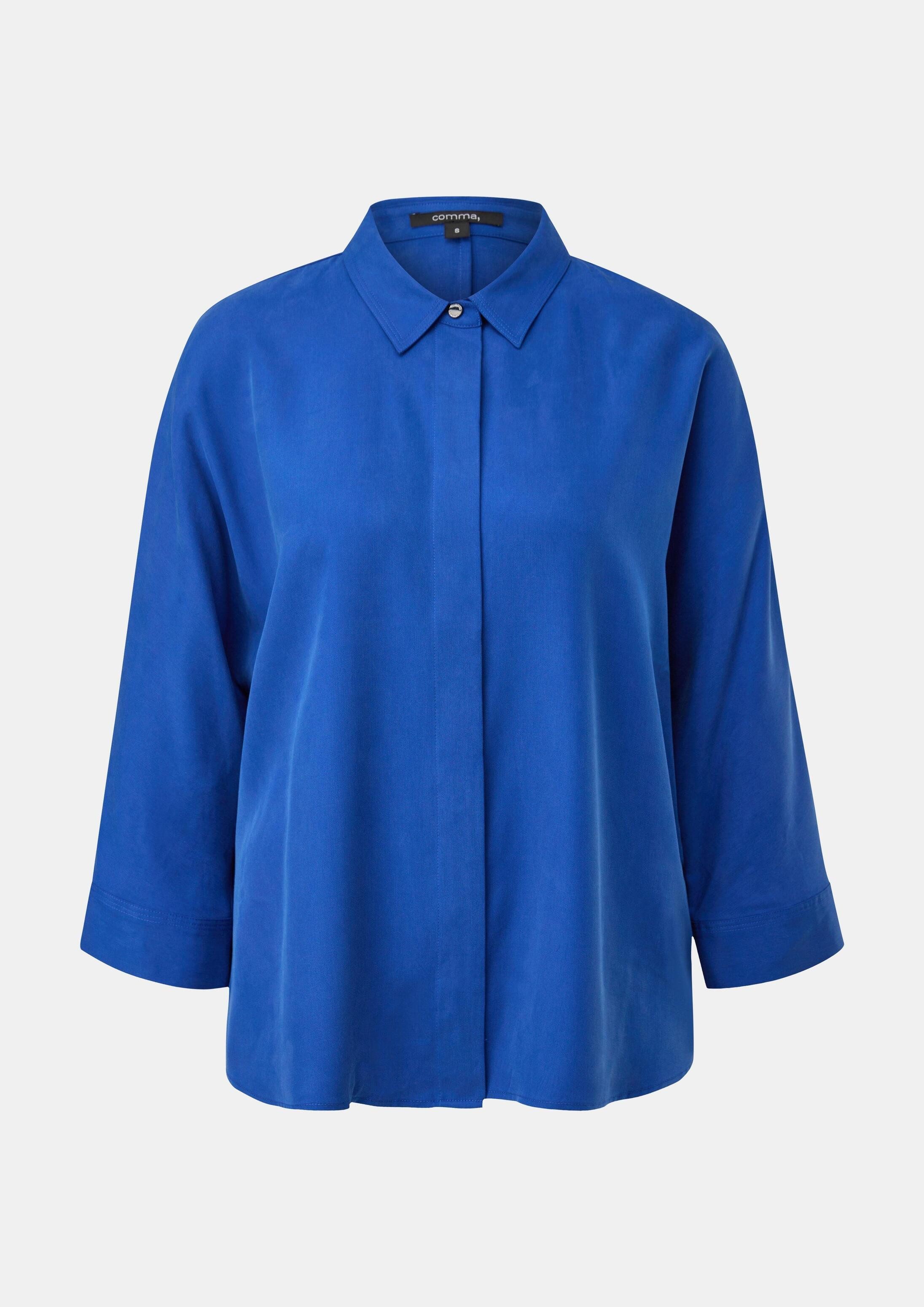 comma Kurzarmbluse Bluse Bluse mit 3/4-Ärmeln