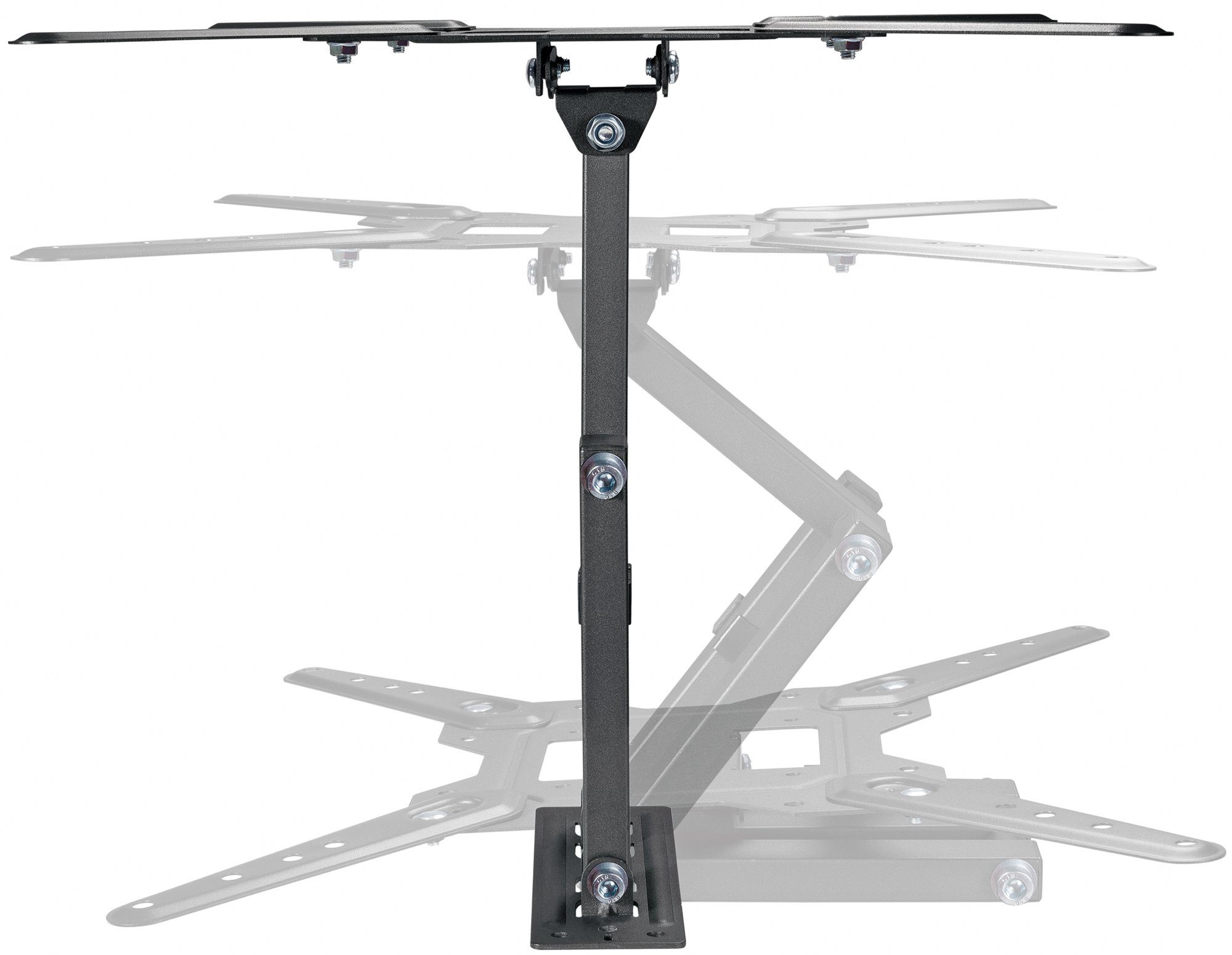 Schwaiger TV-Wandhalterung LWH33040, (bis 55 Zoll, neigbar, schwenkbar, bis 30kg, bis 400x400mm, integrierte Kabelführung, schwarz)