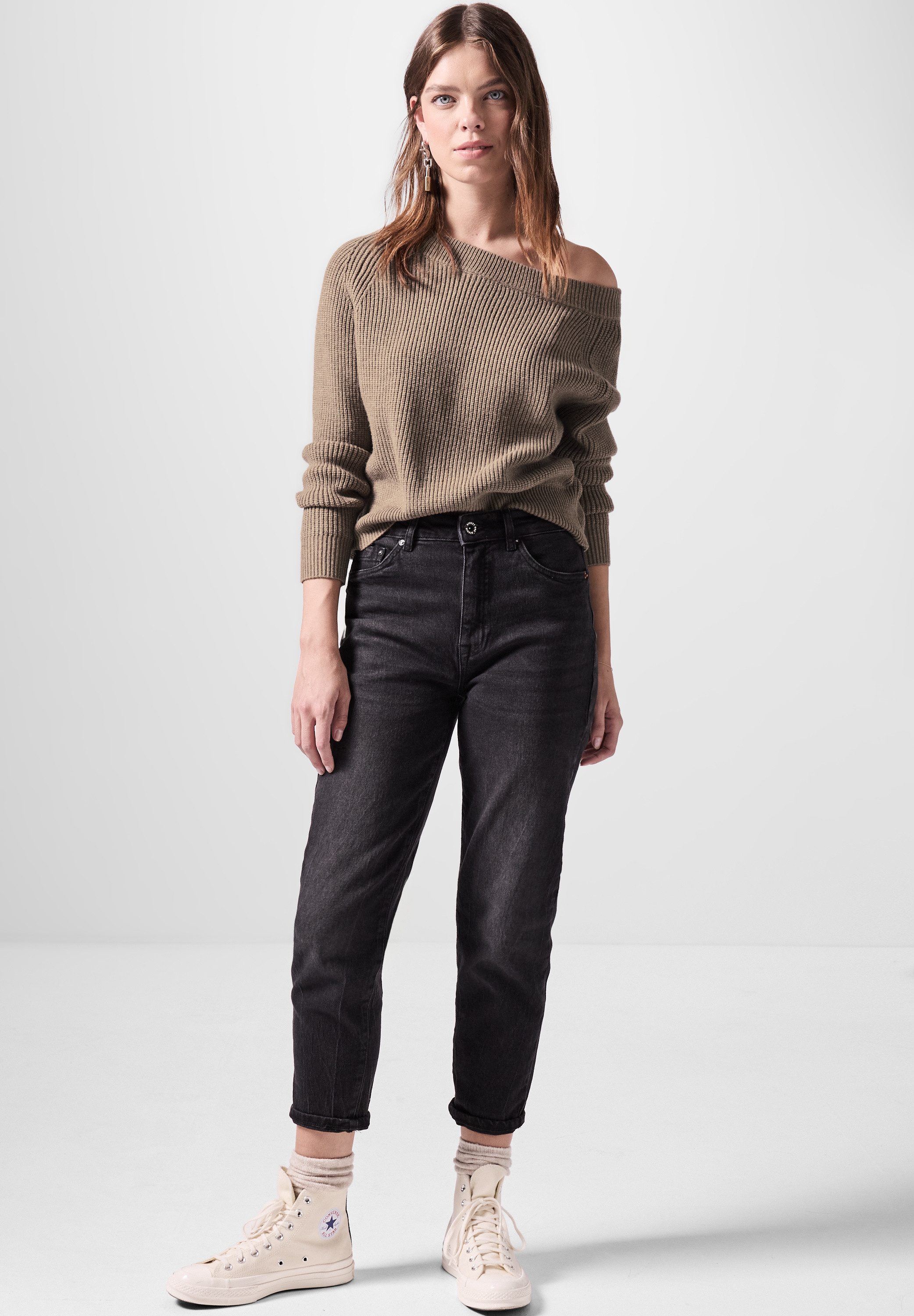 STREET ONE STUDIO Strickpullover mit U-Boot-Ausschnitt