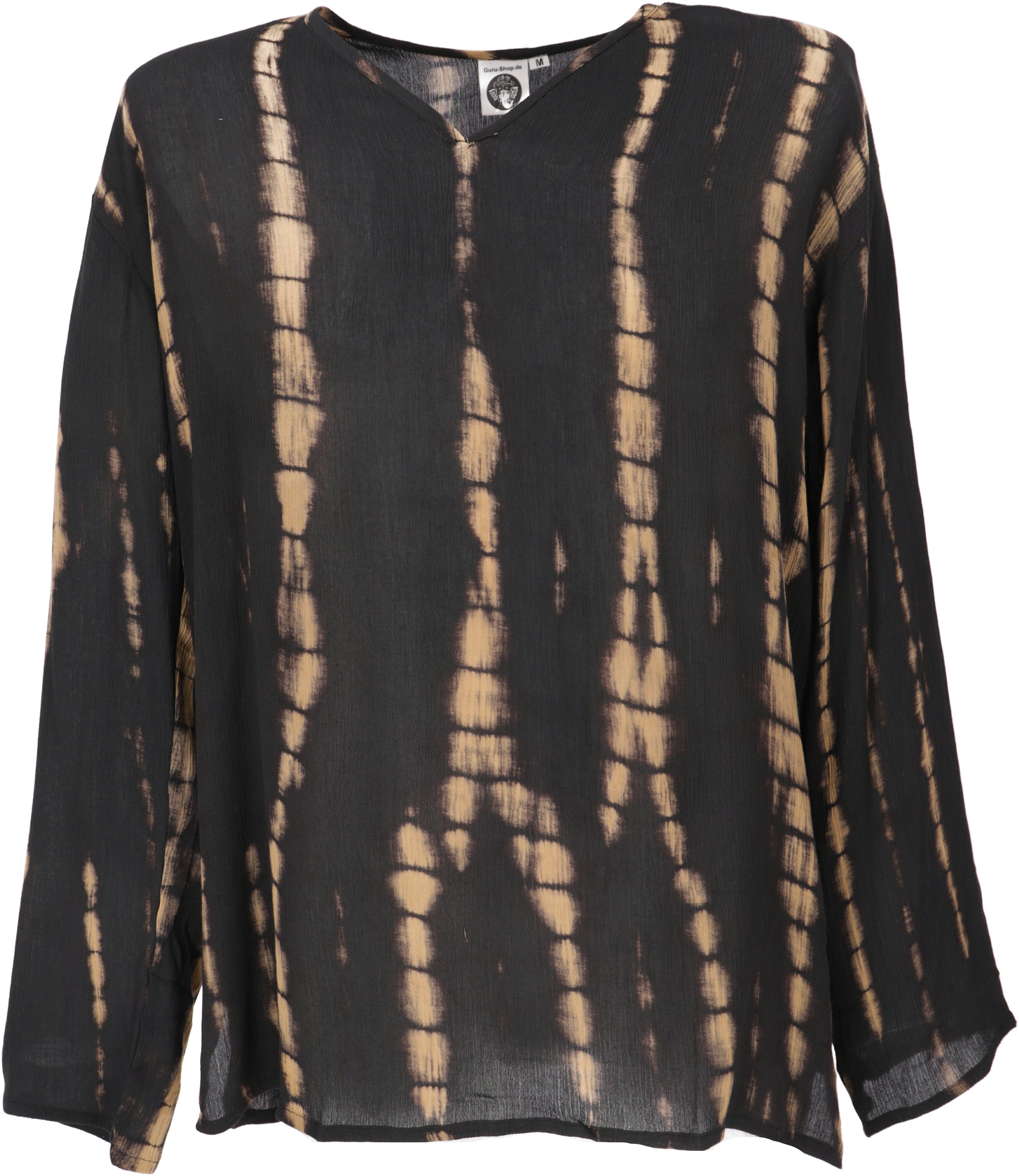 Guru-Shop Hemd & Shirt Yoga Hemd, Goa Hemd, Batik Freizeithemd -.. Ethno Style, alternative Bekleidung