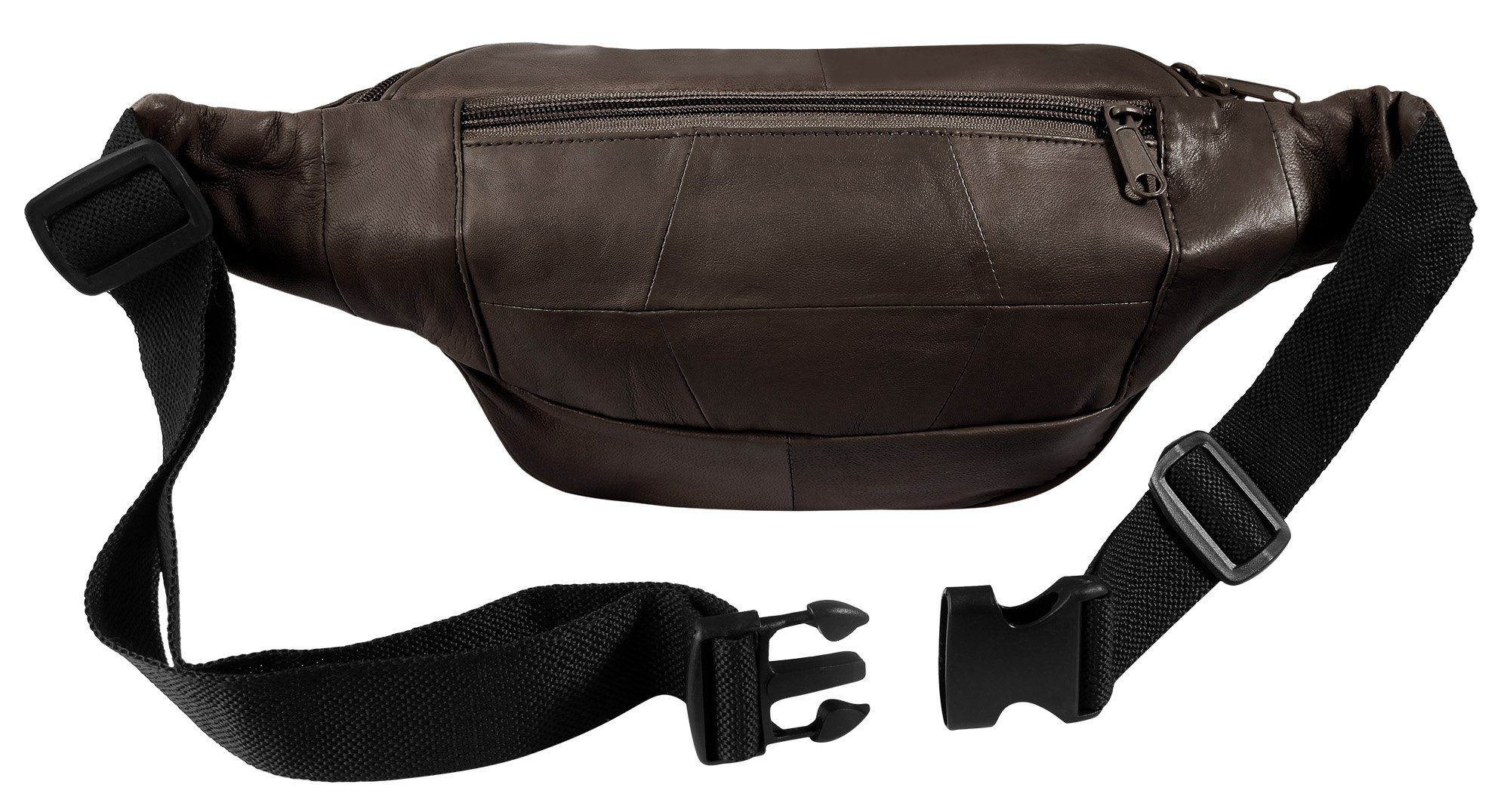 Leonardo Verrelli Bauchtasche Shadi Unisex Gürteltasche Hüfttasche aus Echtleder
