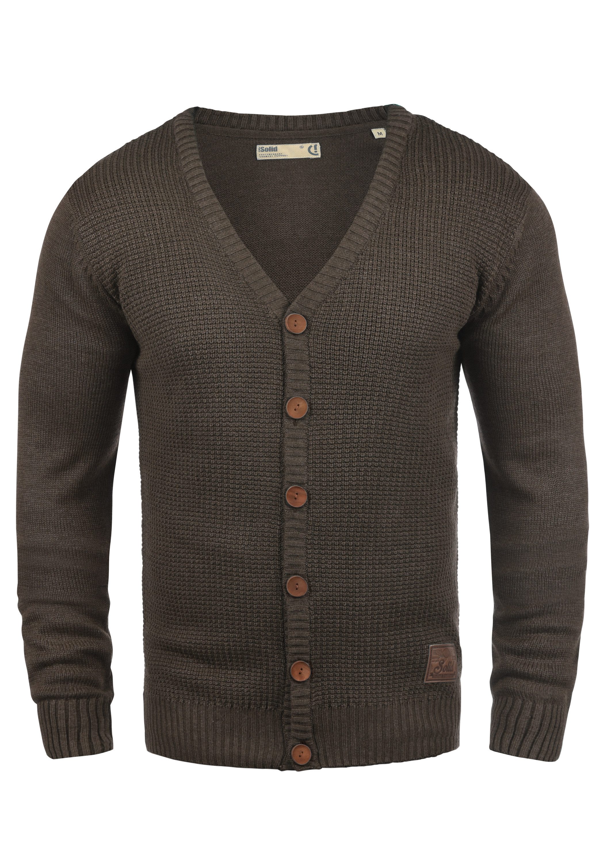 !Solid Cardigan SDTyrell Strickjacke in Waffelstrick-Optik