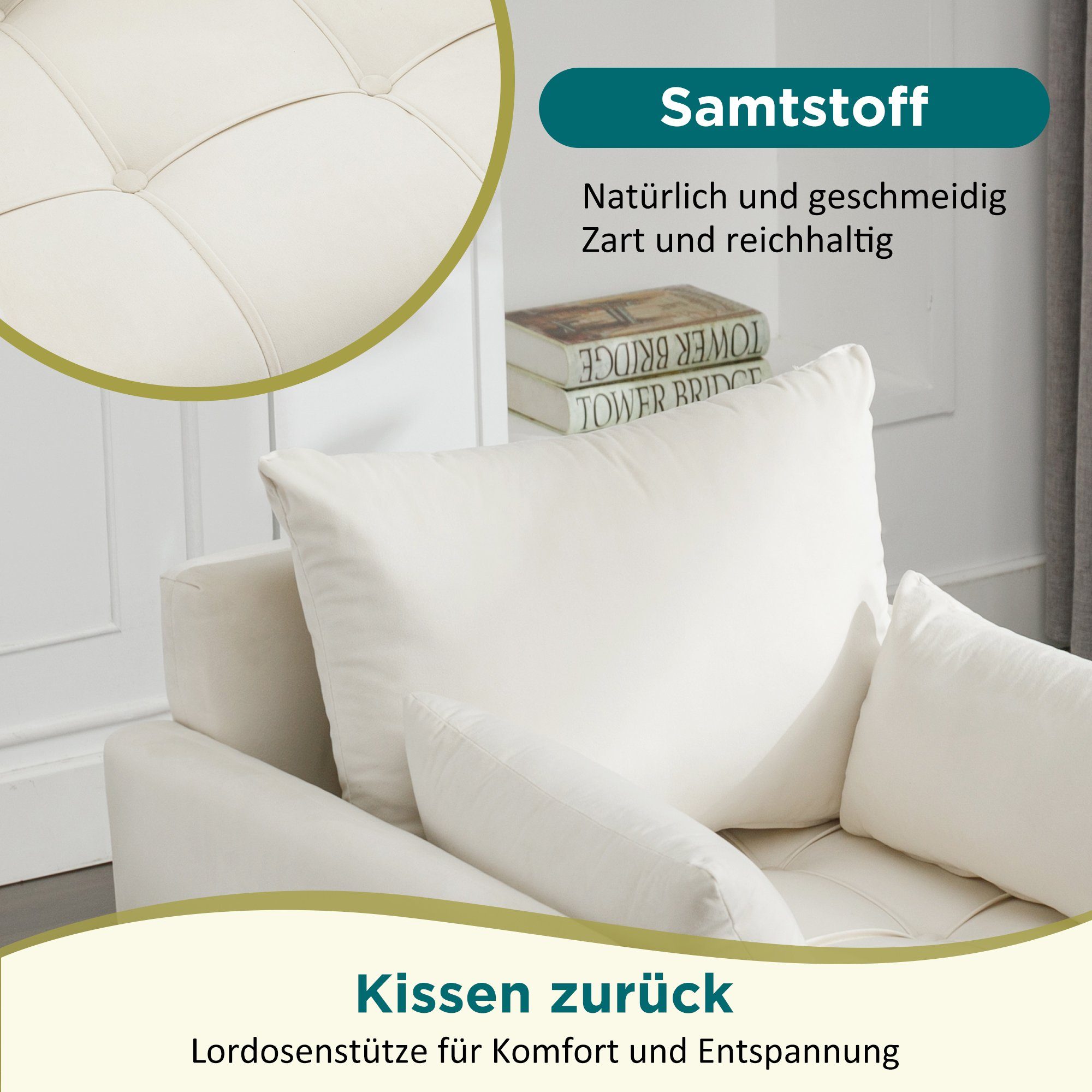 Merax Sessel mit Stauraum und goldenen günstig online kaufen
