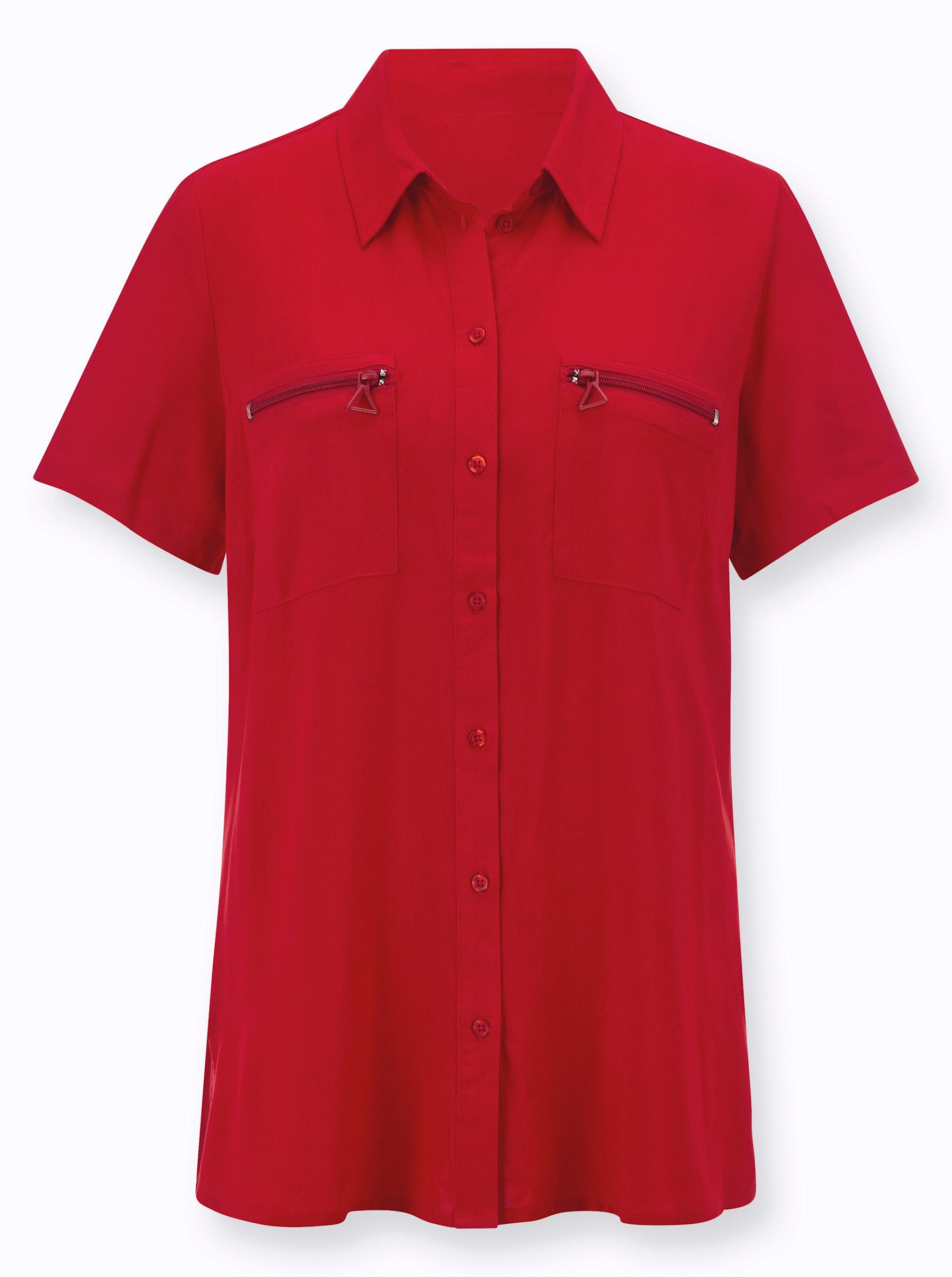 Witt Klassische Bluse Longbluse Kurzarm