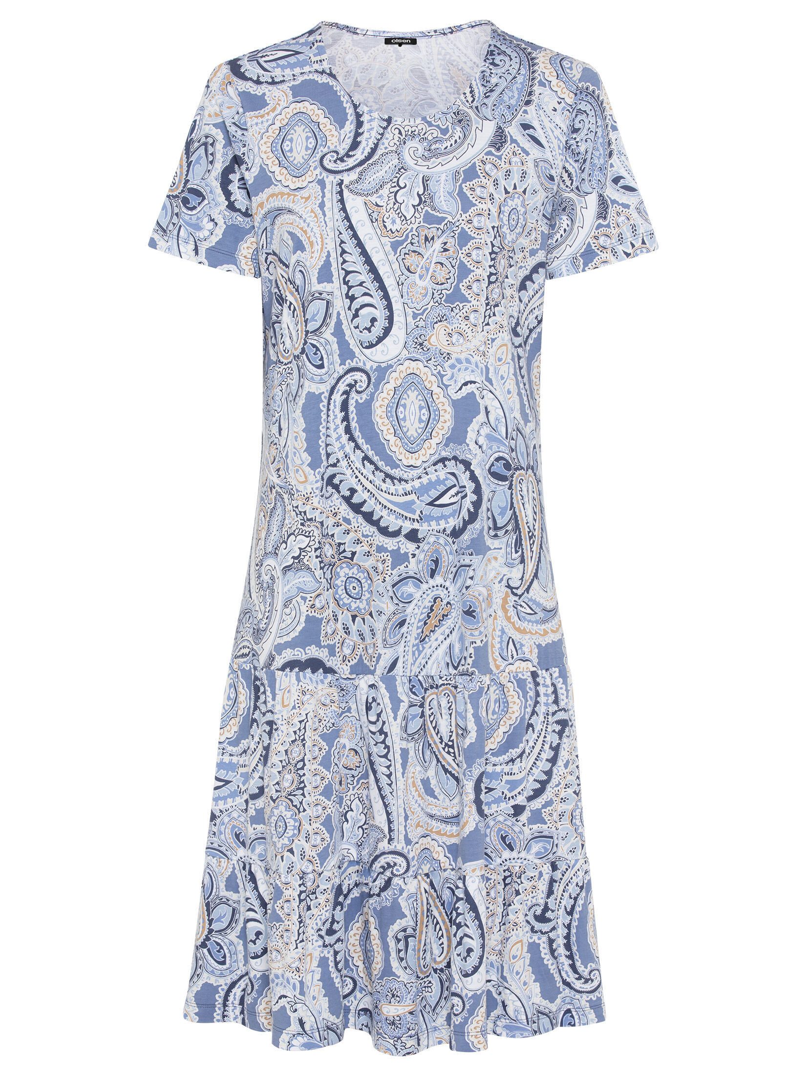 Olsen Jerseykleid (1-tlg) schwingende Volants günstig online kaufen