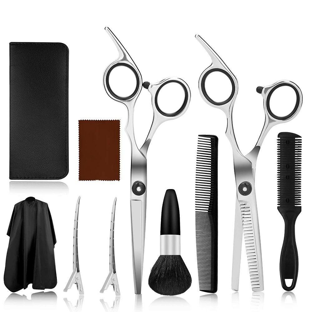 GelldG Haarschere Kit Set Edelstahl Stück Haarschneideschere 12 Haarschere