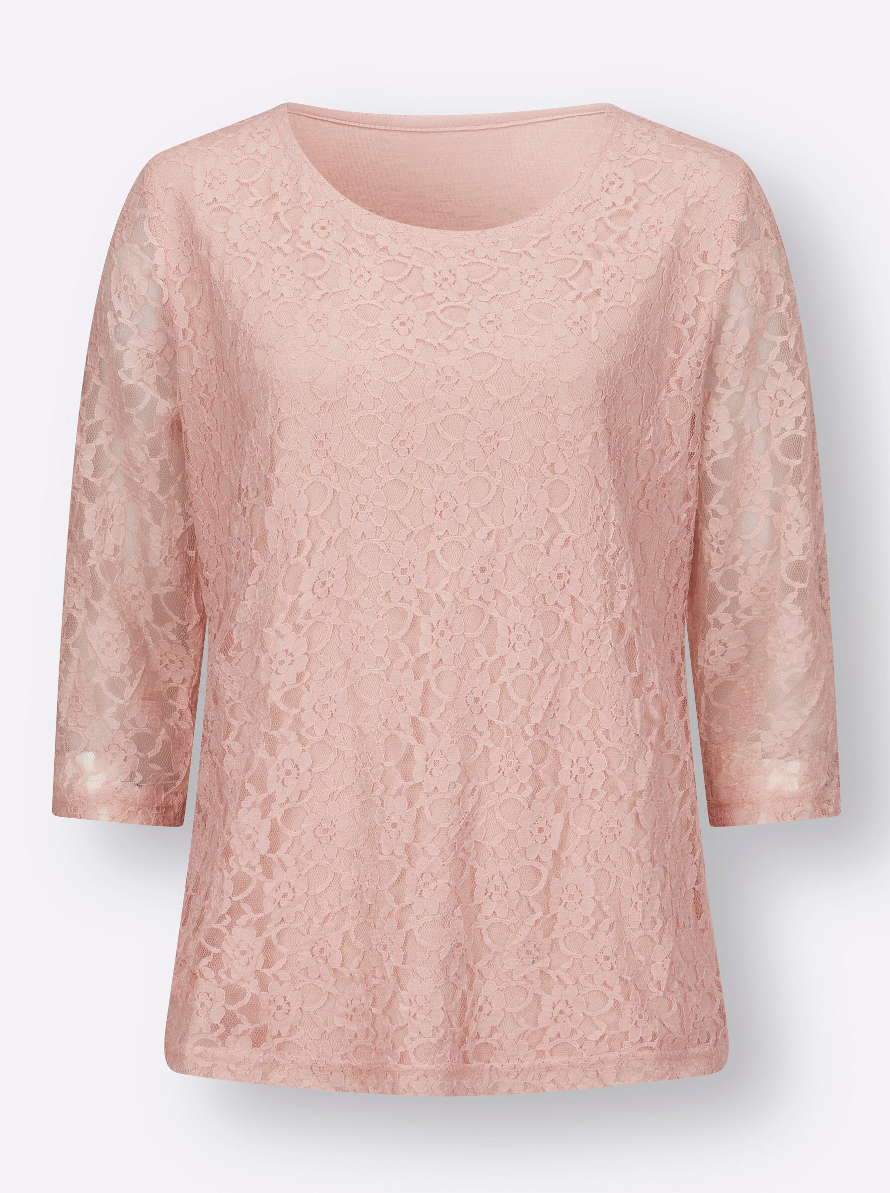 T-Shirt Spitzenshirt 3/4-Arm