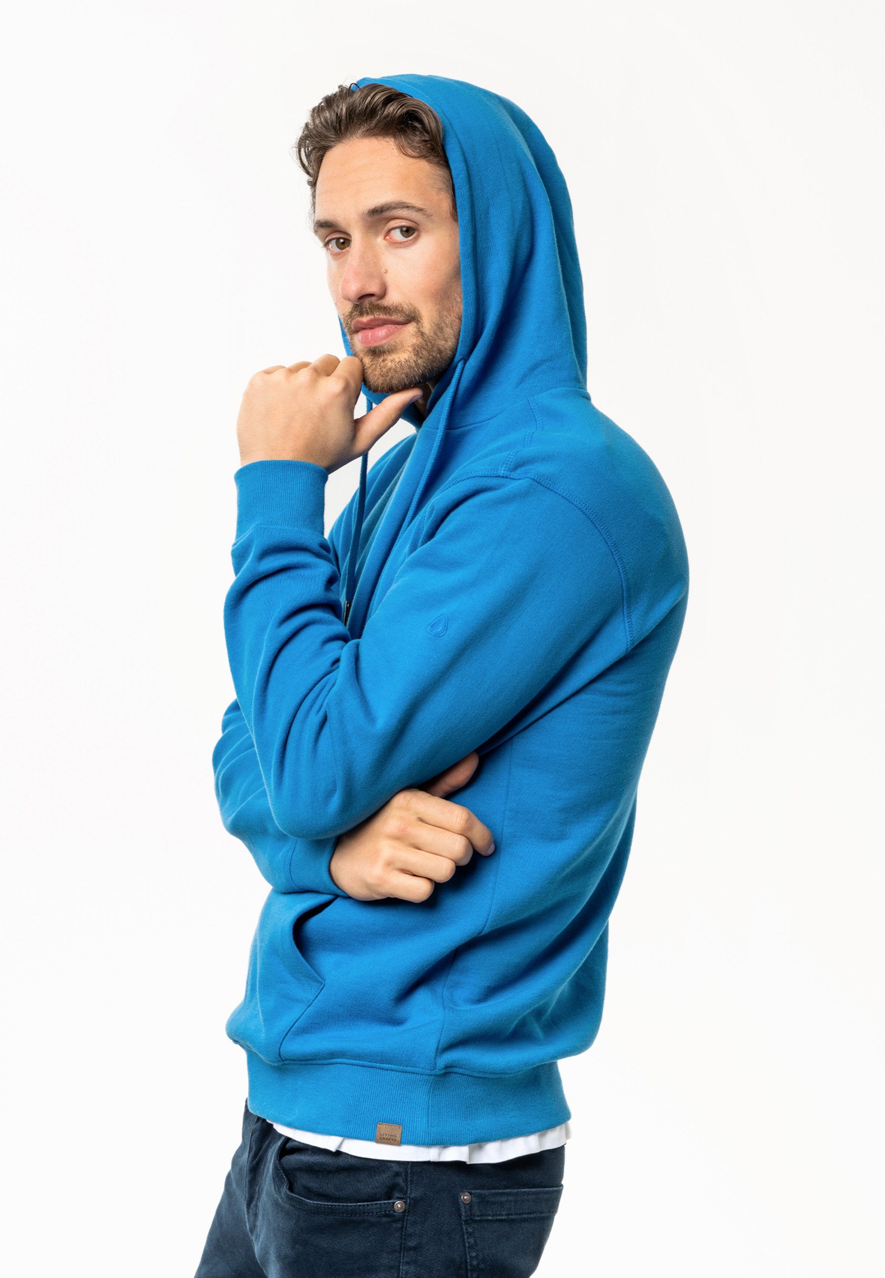LIVING CRAFTS Kapuzenpullover SASSO GOTS zertifiziert