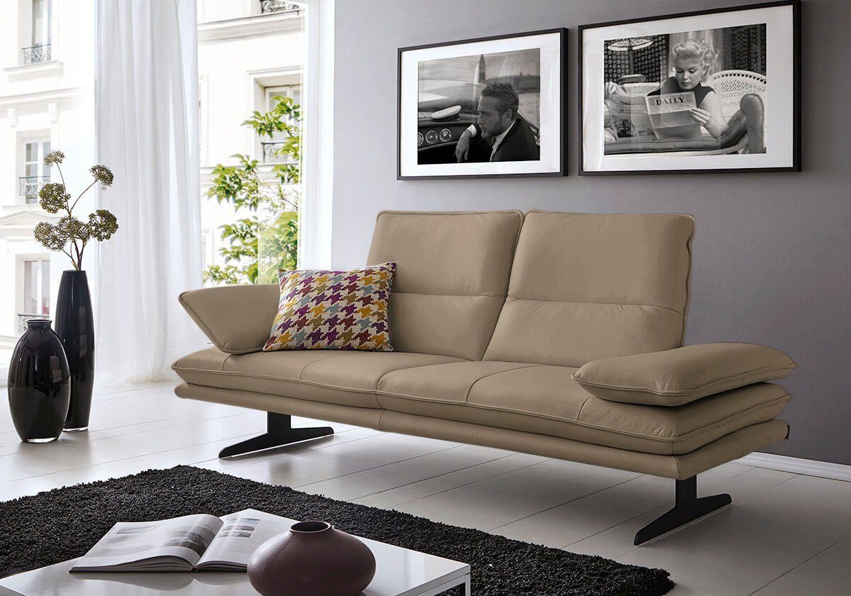 W.SCHILLIG 2-Sitzer broadway, Designsofa mit tollem Sitzkomfort, Breite 216cm, Sitztiefenverstellung, Kopfteil- & Seitenteilverstellung, Breite 216cm