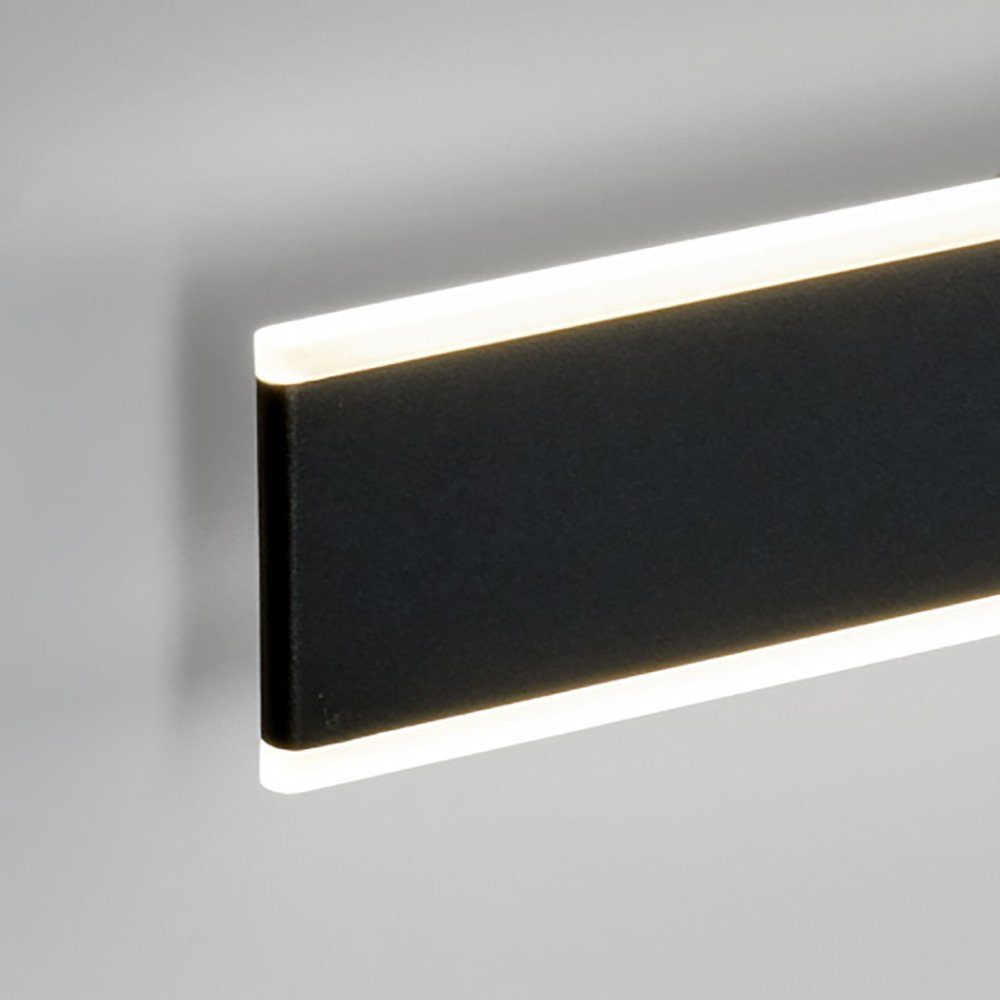 Schwarz, LED Warmweiß Wandlampe WS dimmbar 1020lm Licht-Trend Slim Wandleuchte