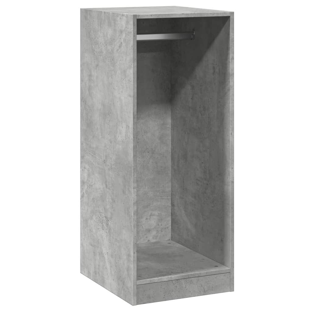 vidaXL Kleiderständer Kleiderschrank Betongrau 48x41x102 cm Holzwerkstoff, (1 St)
