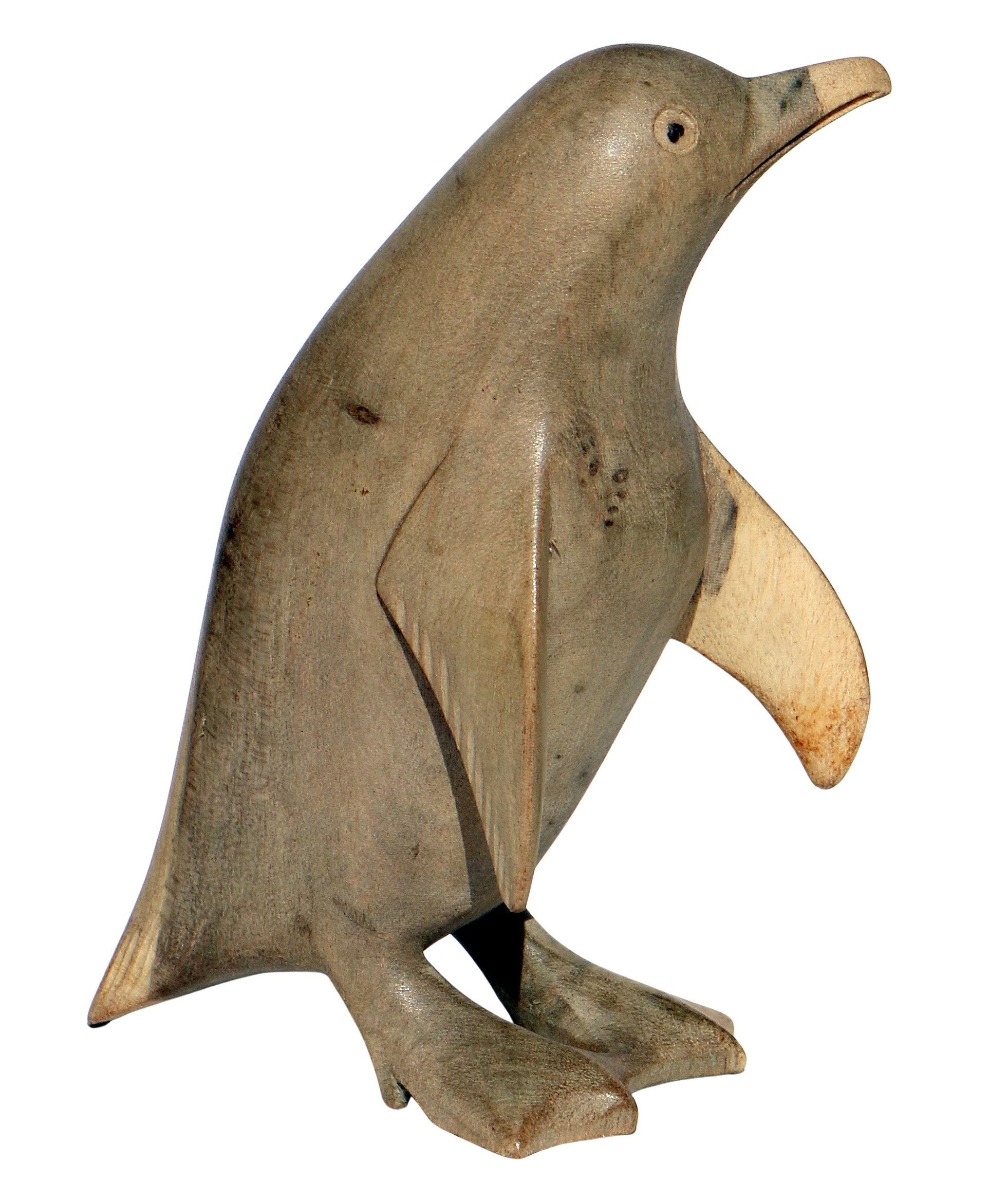 Wogeka Tierfigur Pinguin Holz Figur Dekoration Statue Tier