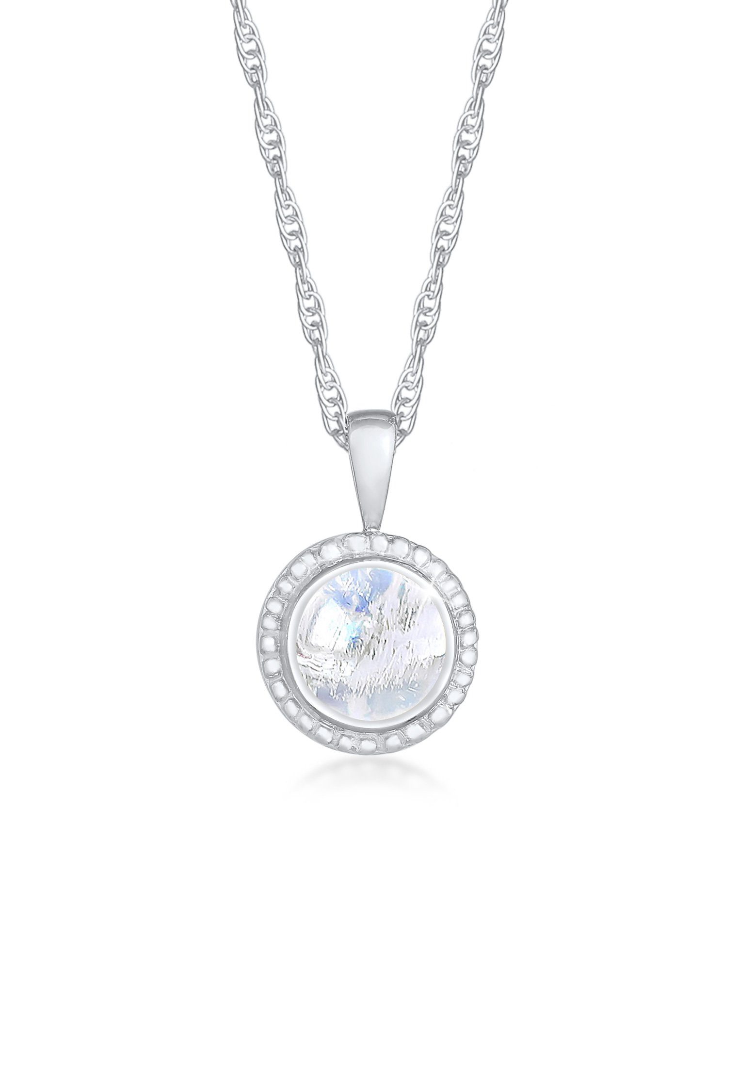Nenalina Kette mit Anhänger Mondstein Boho Gedreht Basic 925 Silber günstig online kaufen