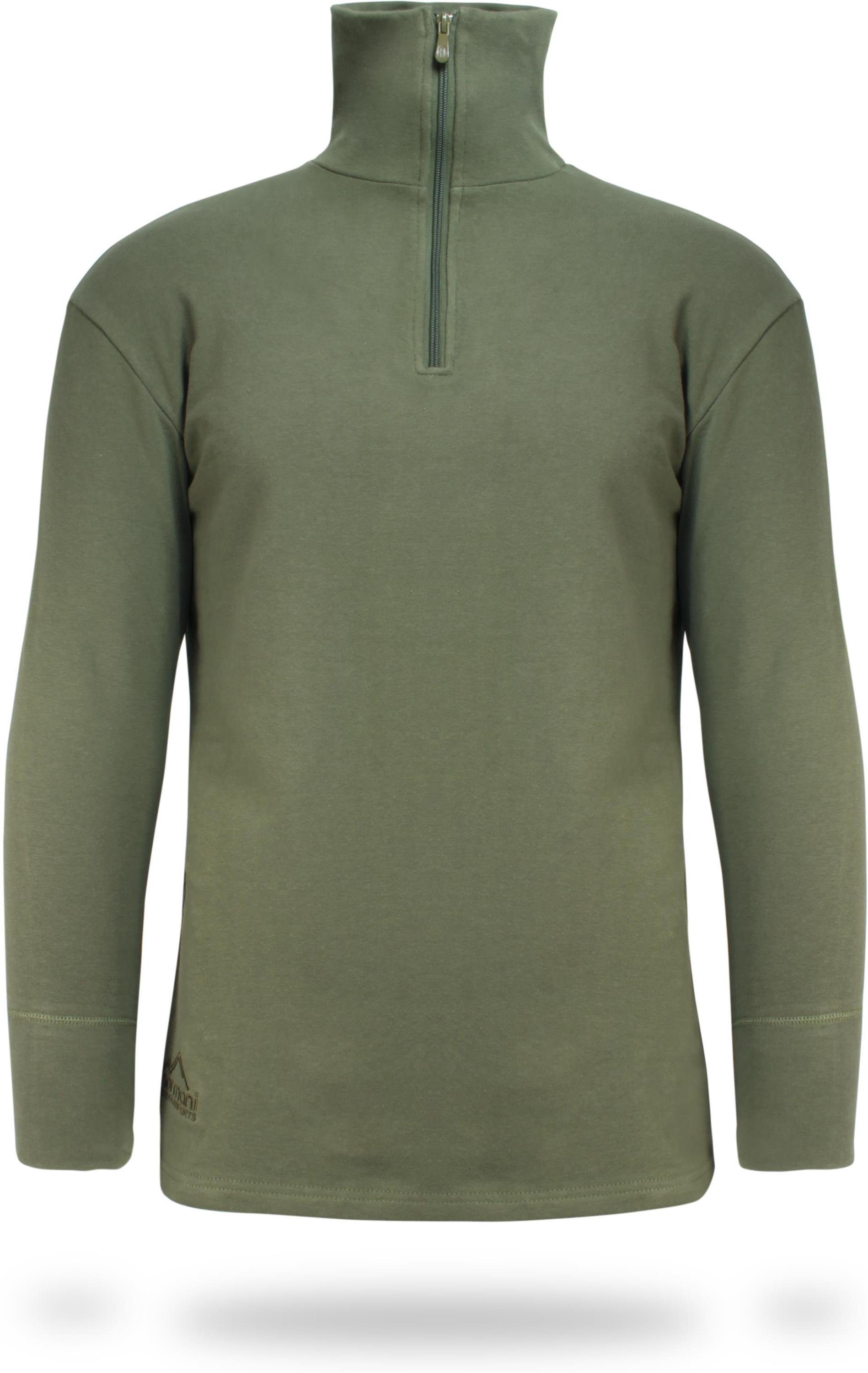 normani Thermounterhemd Herren Winter Plüschunterhemd mit Reißverschluss Thermohemd mit Innenfrottee BW-Funktionsunterwäsche Thermowäsche