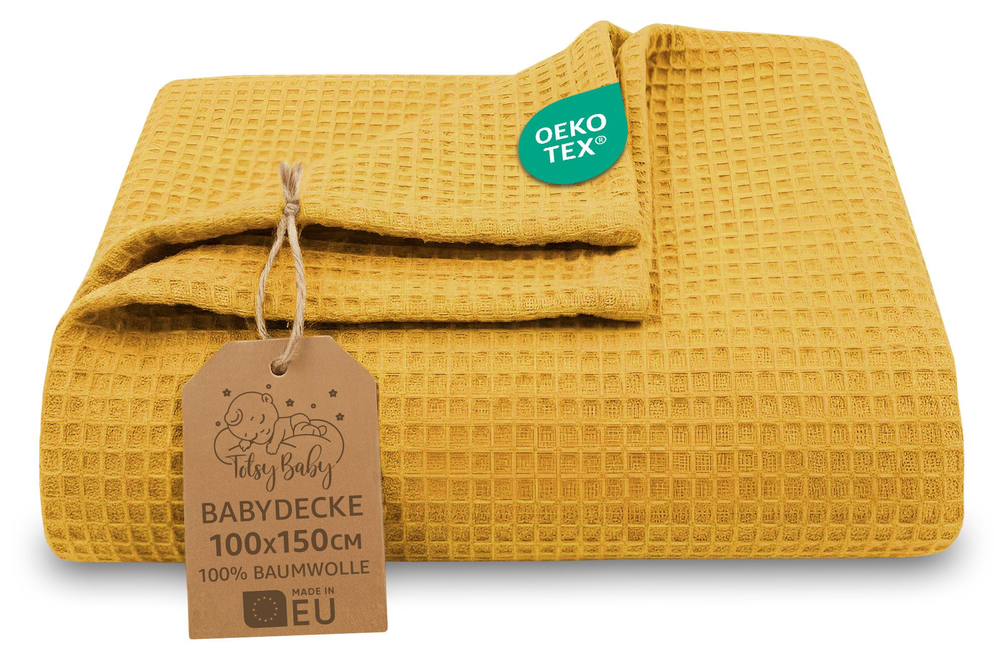 Babydecke Kuscheldecke Kinder Baumwolle Waffel Kinderdecke Neugeborene, Totsy Baby