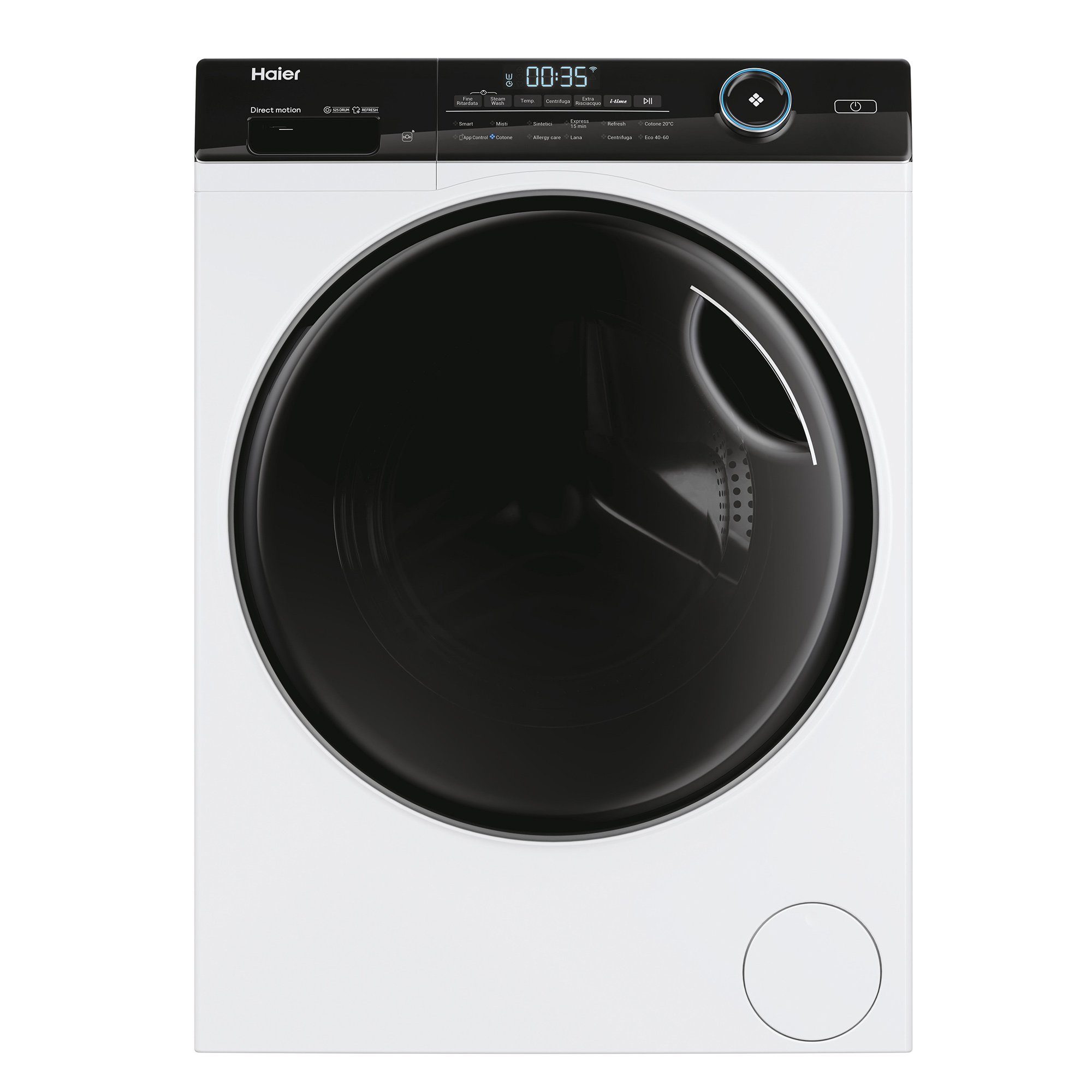 Haier Waschmaschine weiss HW90-B14959U1, 9 kg, 1400 U/min, hOn App künstliche Intelligenz, DirectMotion Motor