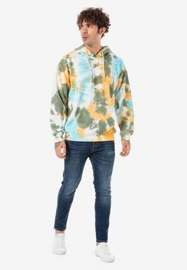 RedBridge Kapuzensweatshirt Scunthorpe mit bunten Batik-Muster