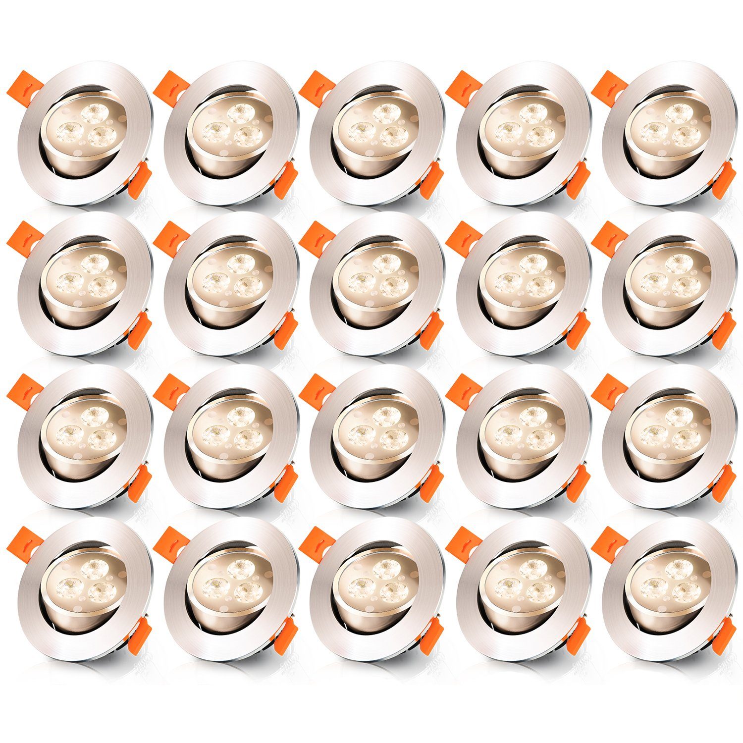 Clanmacy LED Deckenspots 20x 3W LED günstig online kaufen