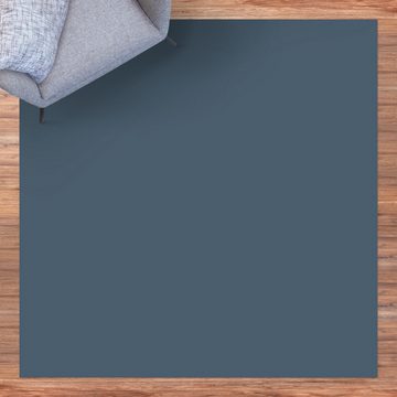 Teppich Vinyl Wohnzimmer Schlafzimmer Flur Küche Einfarbig modern, Bilderdepot24, quadratisch - petrol glatt, nass wischbar (Küche, Tierhaare) - Saugroboter & Bodenheizung geeignet