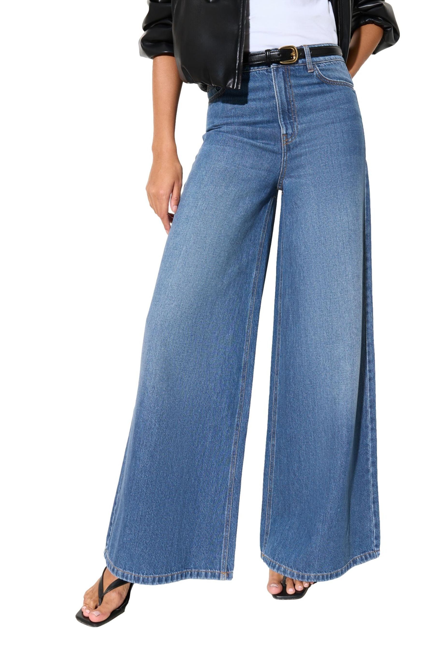 Friends Like These Weite Jeans Friends Like These Palazzo-Jeans, Kurzgröße günstig online kaufen