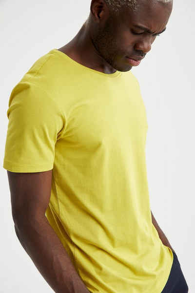 DeFacto Kurzarmshirt »Herren T-Shirt SLIM FIT CREW NECK«