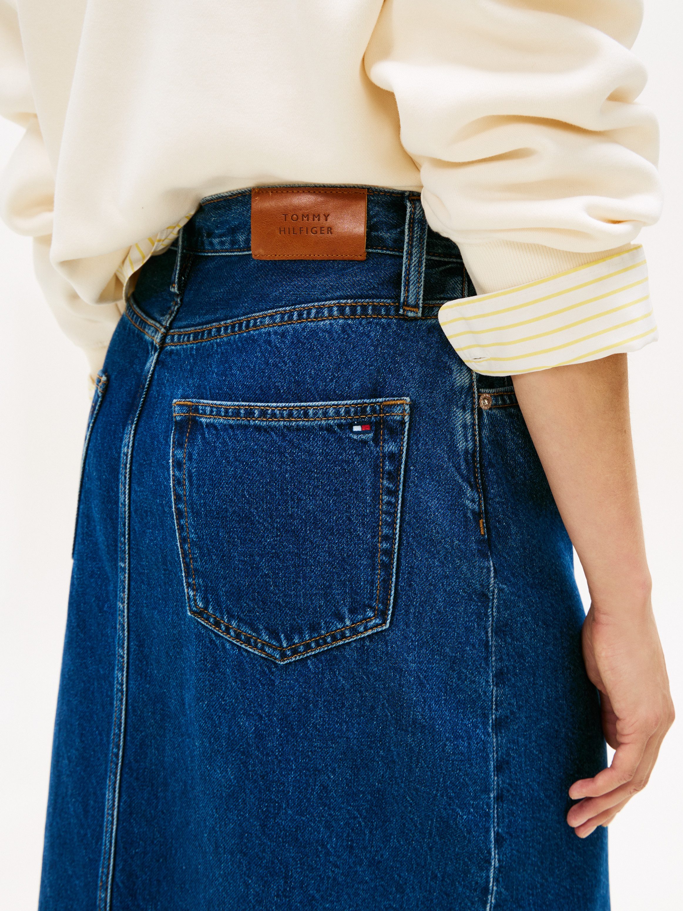 Tommy Hilfiger Jeansrock DNM EMI MIDI STRAIGHT SKIRT HW günstig online kaufen