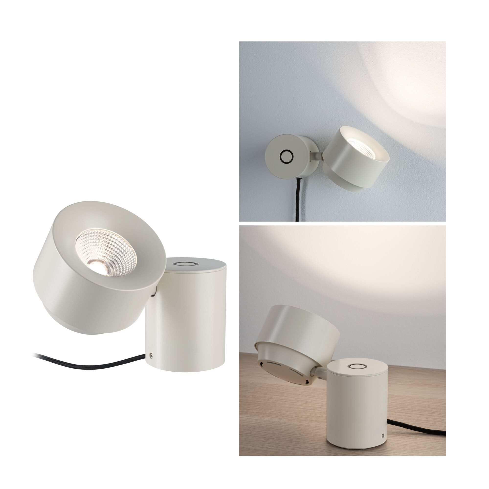 Paulmann Tischleuchte LED Tischleuchte 3-Step-Dim Pane 2700K 328lm 3W Creme