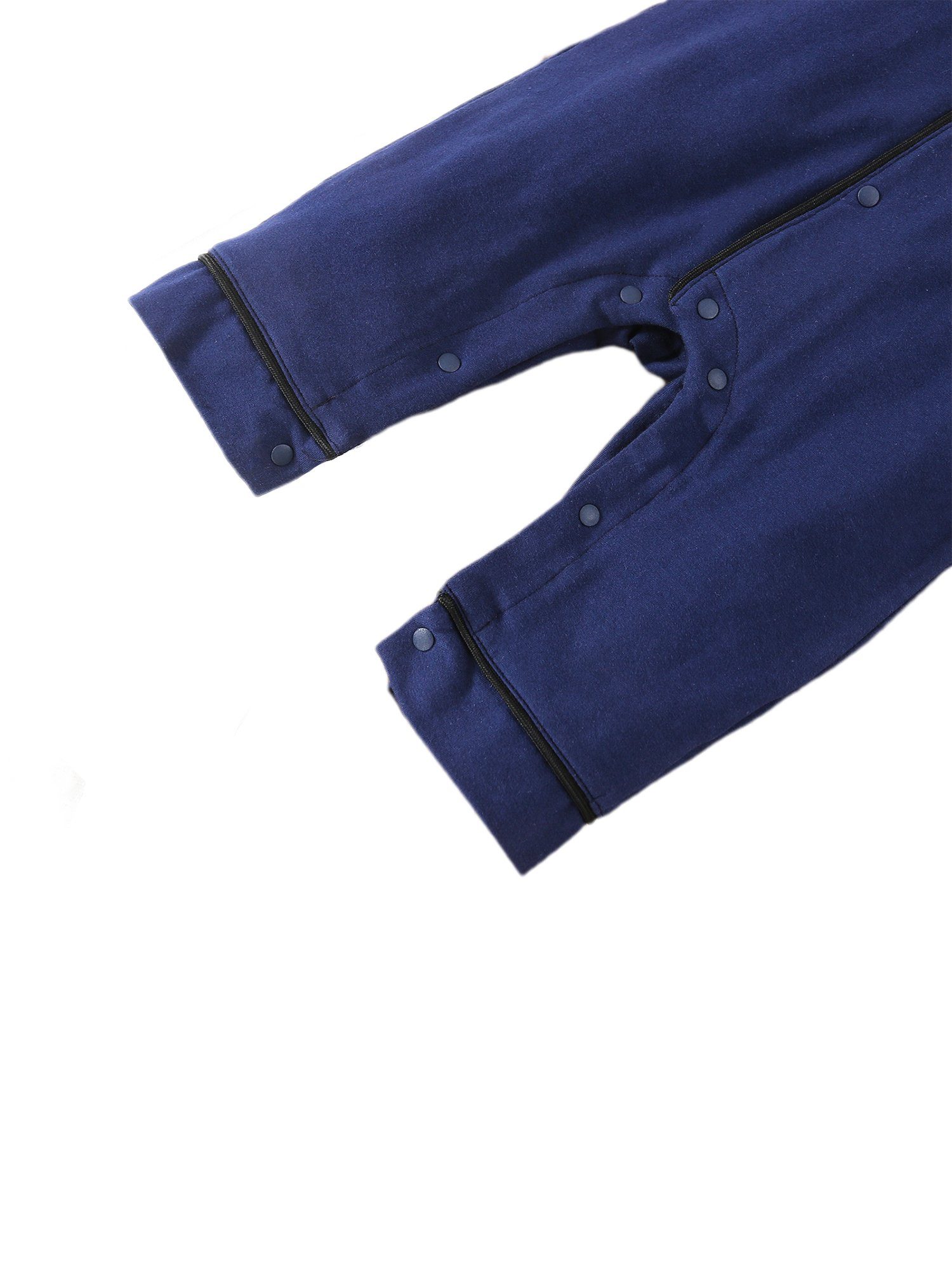 Strampler Strampler Unisex-Hauskleidung Neugeborene, Tiefes Blau langärmelige Pyjamas, LAPA für