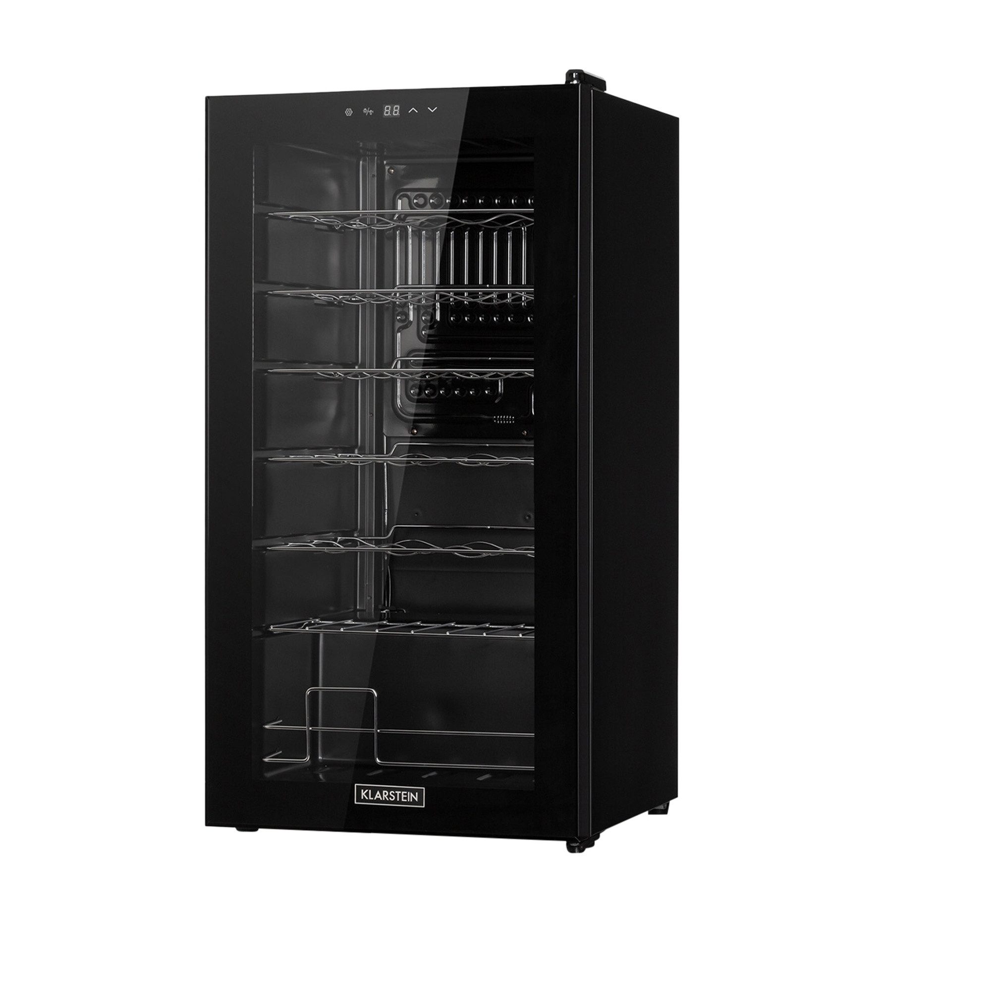 Klarstein Weinkühlschrank Shiraz 28 Uno Weinkühlschrank 74 L 28 Flaschen 5-18 °C Touch, für 28 Standardflaschen á 0,75l,Wein Flaschenkühlschrank Weintemperierschrank Weinschrank Kühlschrank