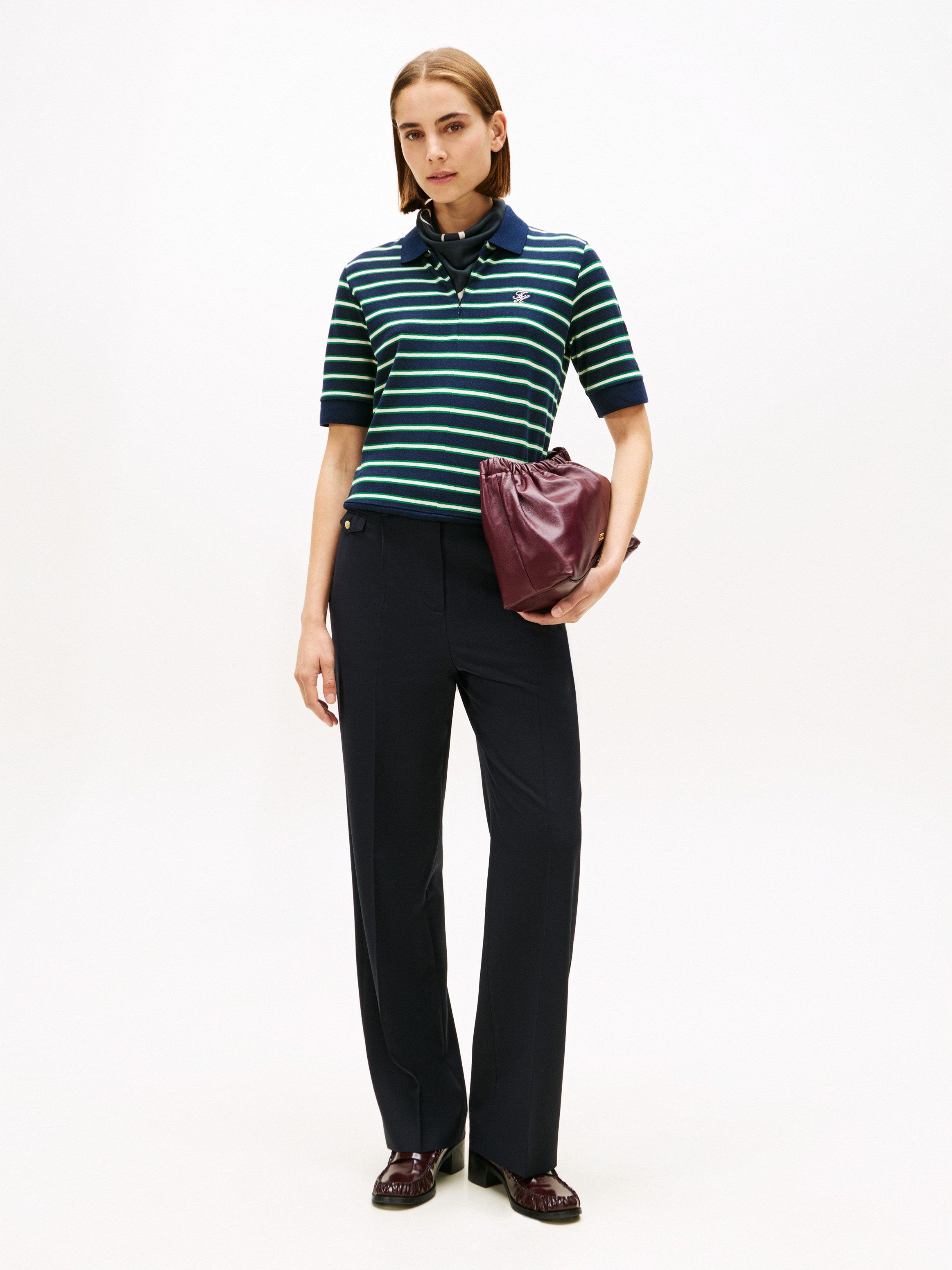 Tommy Hilfiger Poloshirt TH SCRIPT LYOCELL ZIP SS POLO