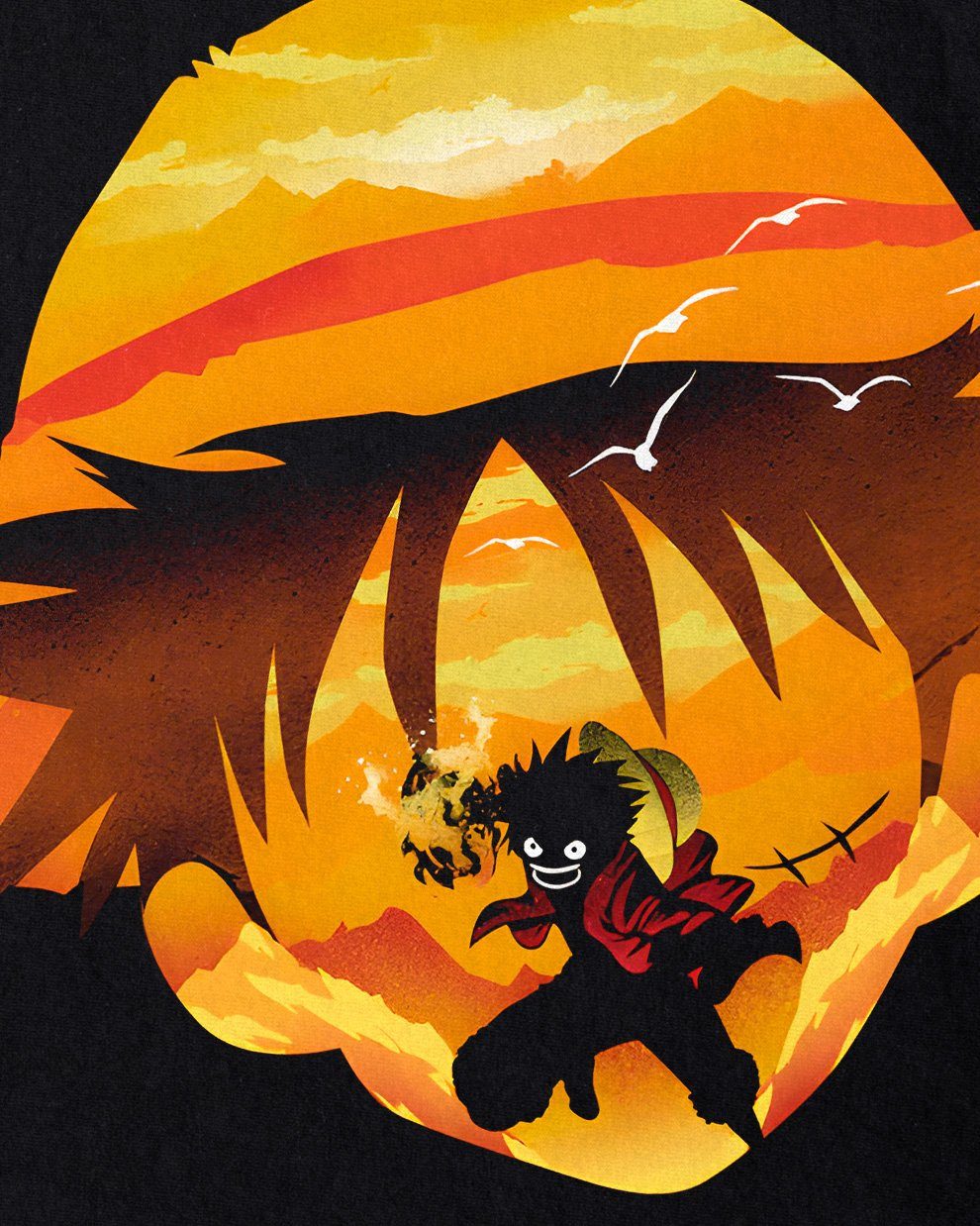 style3 T-Shirt Corsair Sunset one piece japan anime luffy manga monkey ruff günstig online kaufen