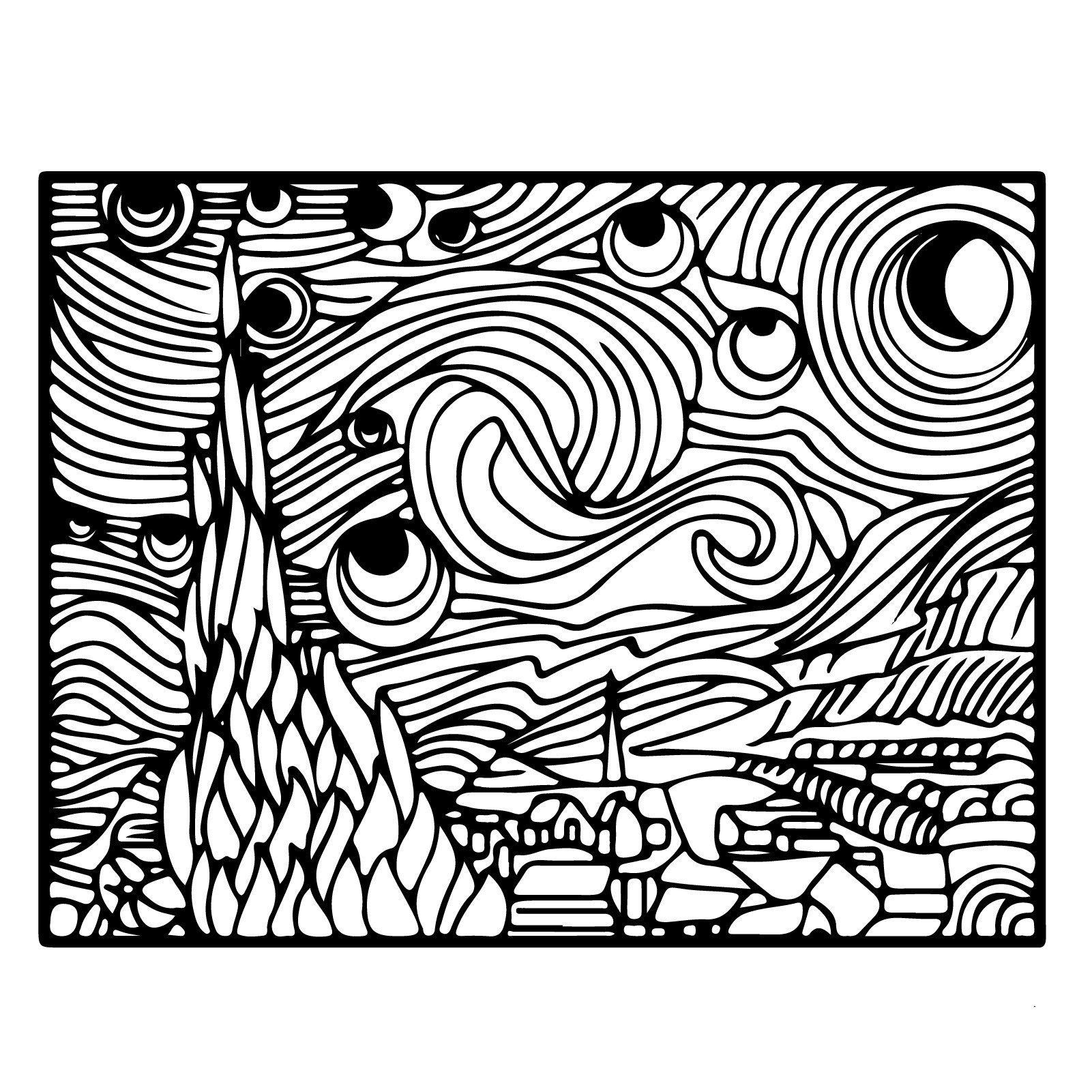 Jumpeak Wanddekoobjekt Starry Moon Night Metall Wanddekoration, Kunst, Metall, Hergestellt aus Metall,Schwarz,Weiß,3 Größe