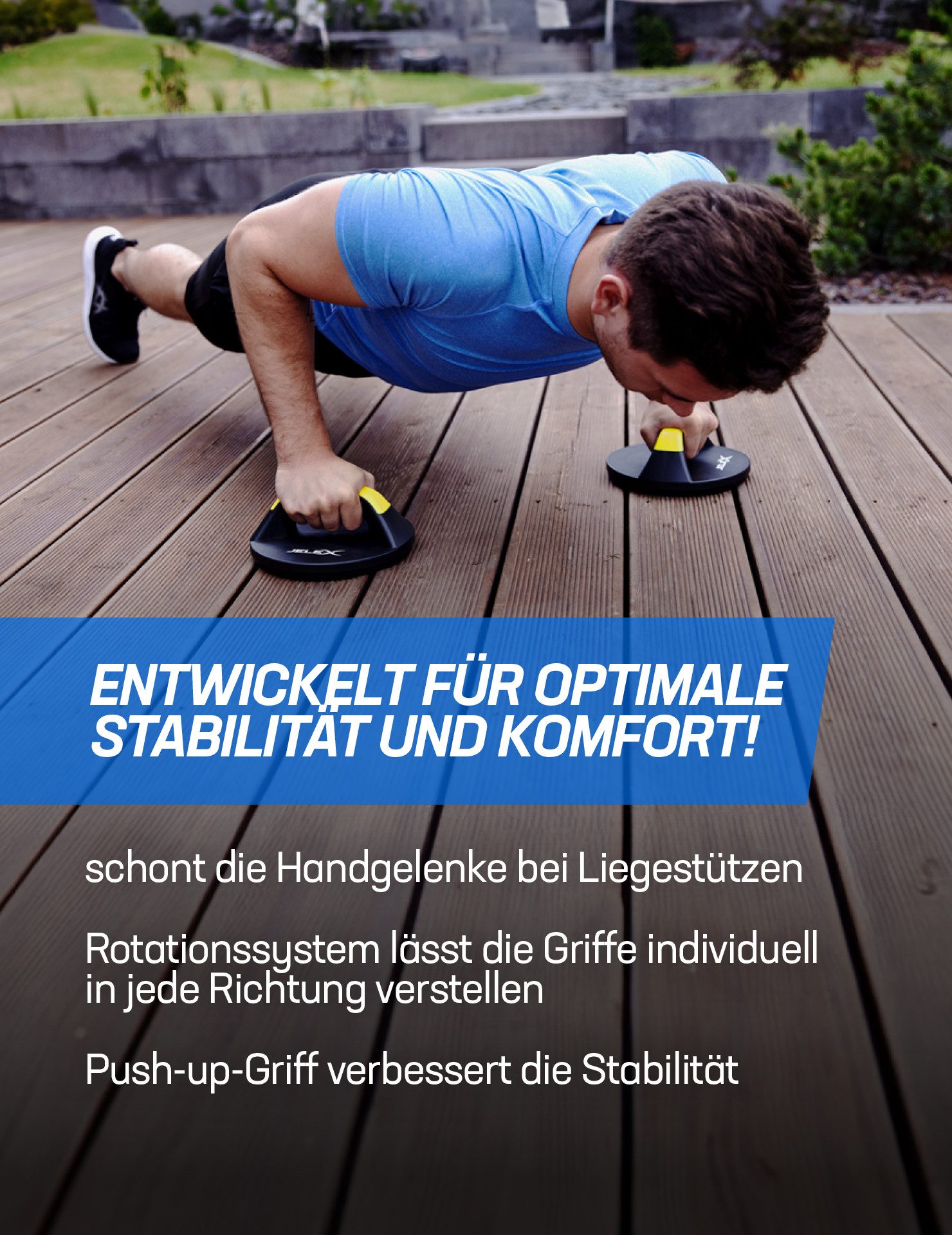 JELEX Bauchtrainer Pump Machine Push Up Liegestützgriffe