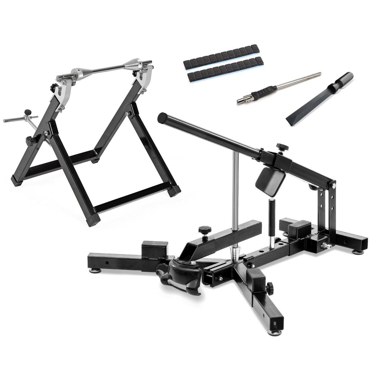 ConStands Reifenmontagemaschine Set Reifenmontiergerät MD4 + Wuchtbock + Auswucht Zubehör + Ventileinz