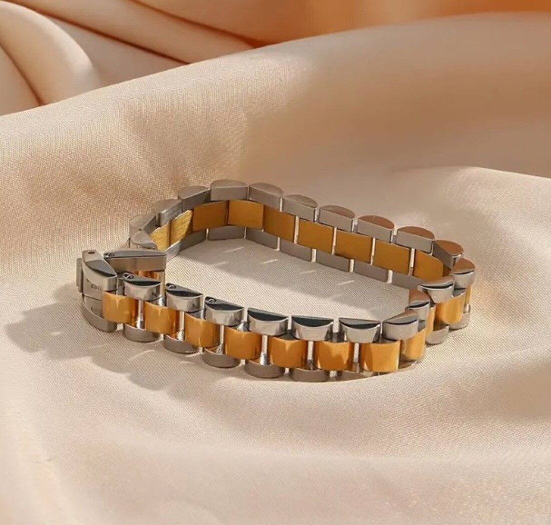 Lale Collection® Armband Edelstahl-Armband Gold Silber Herren Damen Schmuck Accessoire Schmuck
