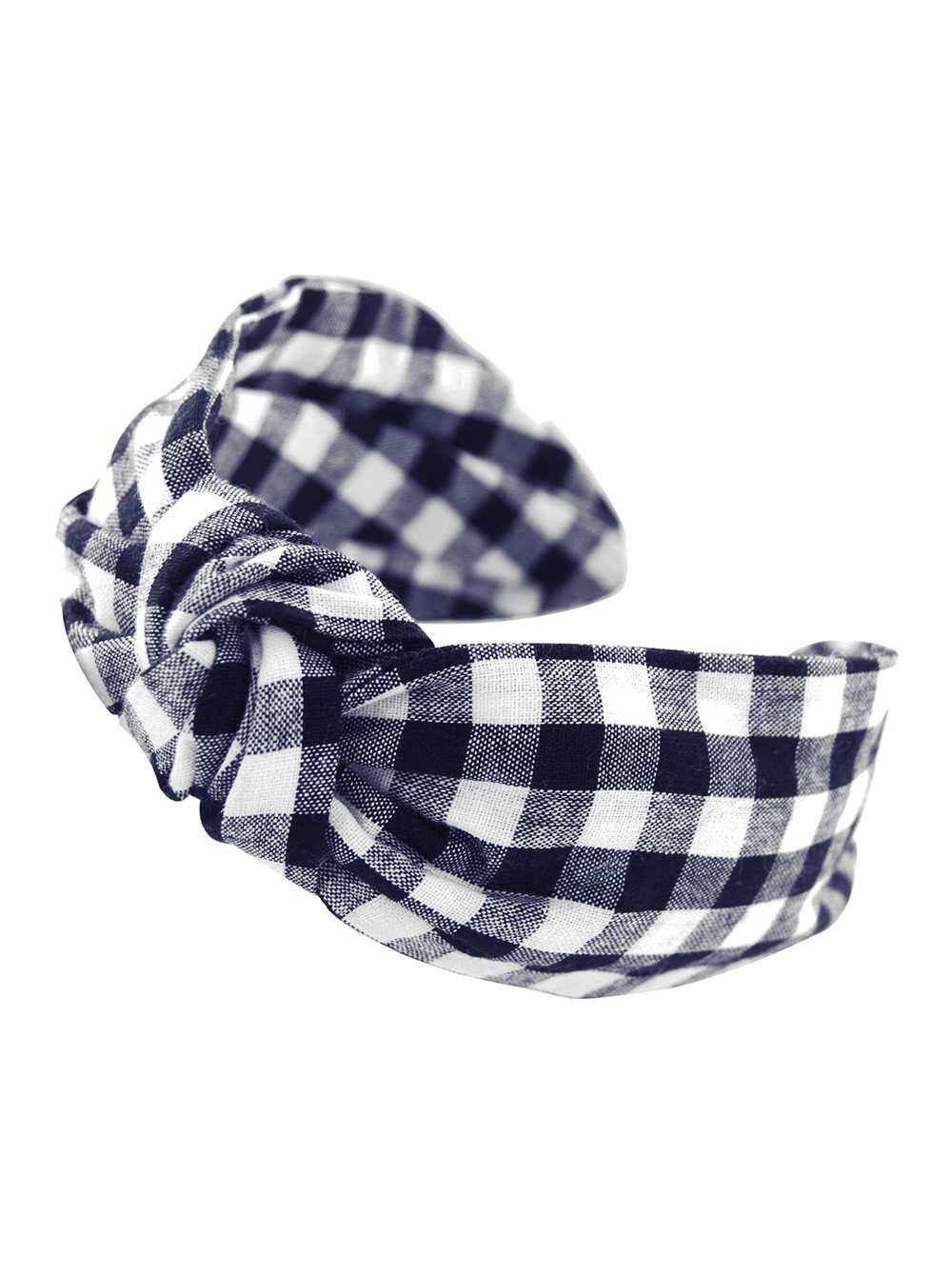 axy Haarreif Haarreif mit Knoten Vintage Look Kariert Haarreif, Premium Haareifen Haarband