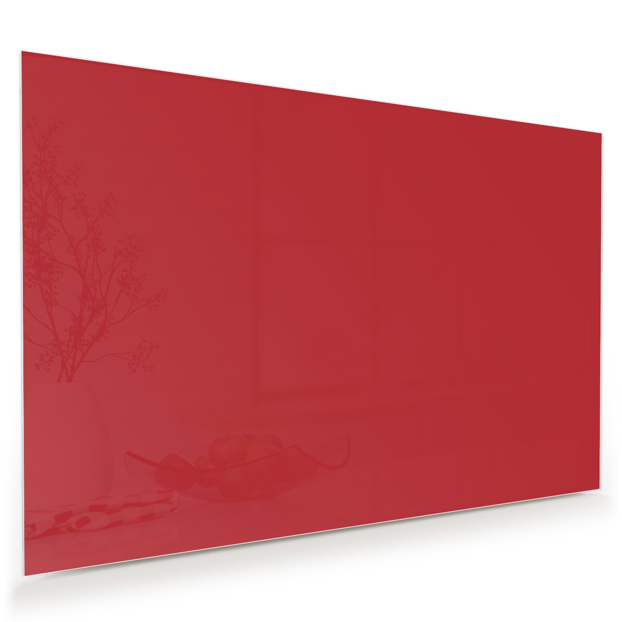 Primedeco Glasbild Wandbild Weinroter Hintergrund III mit Aufhängung, Farben