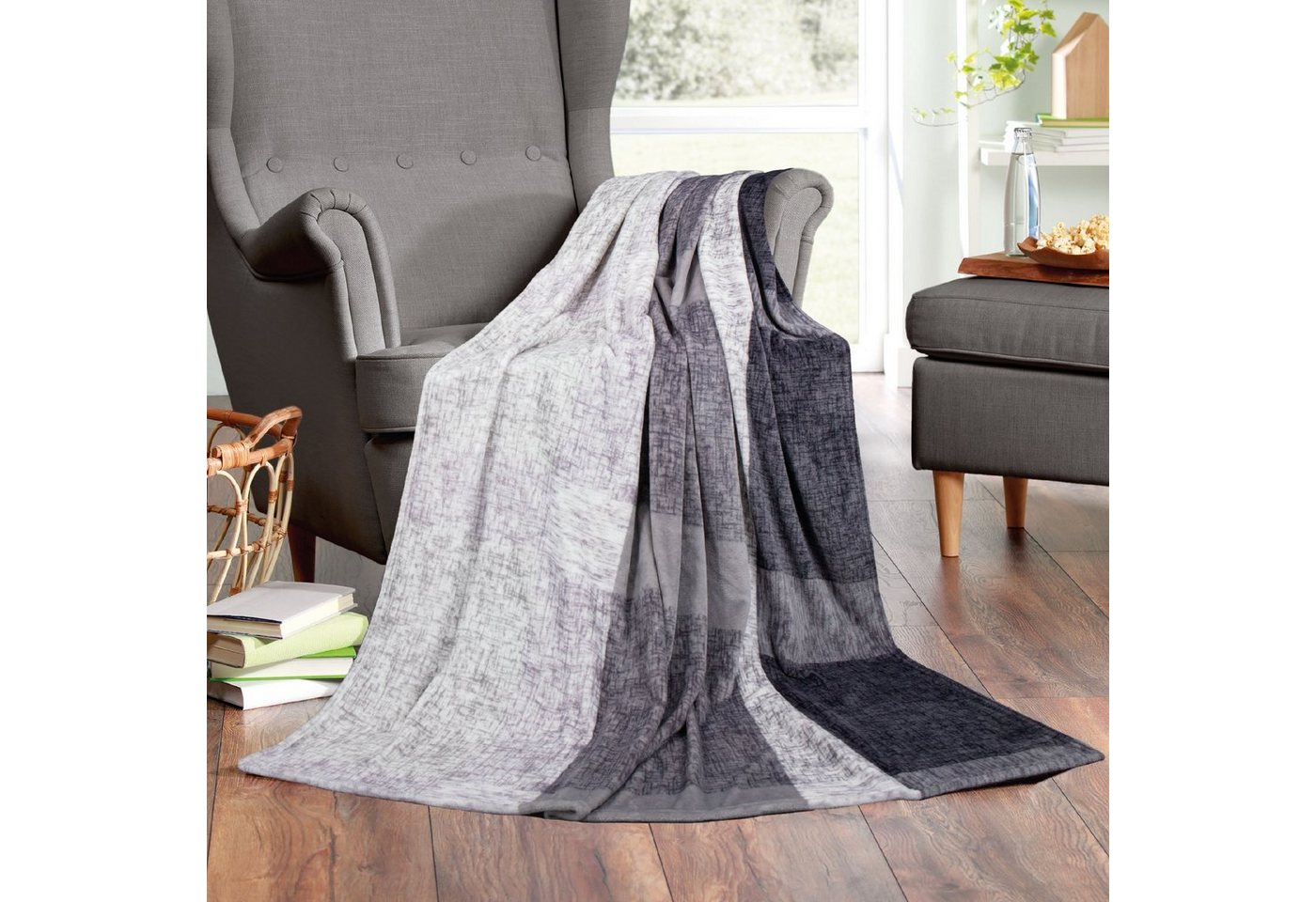 Wohndecke Flanell 150x200 cm, Bestlivings, 100% plüschiges Polyester, federleicht, atmungsaktiv