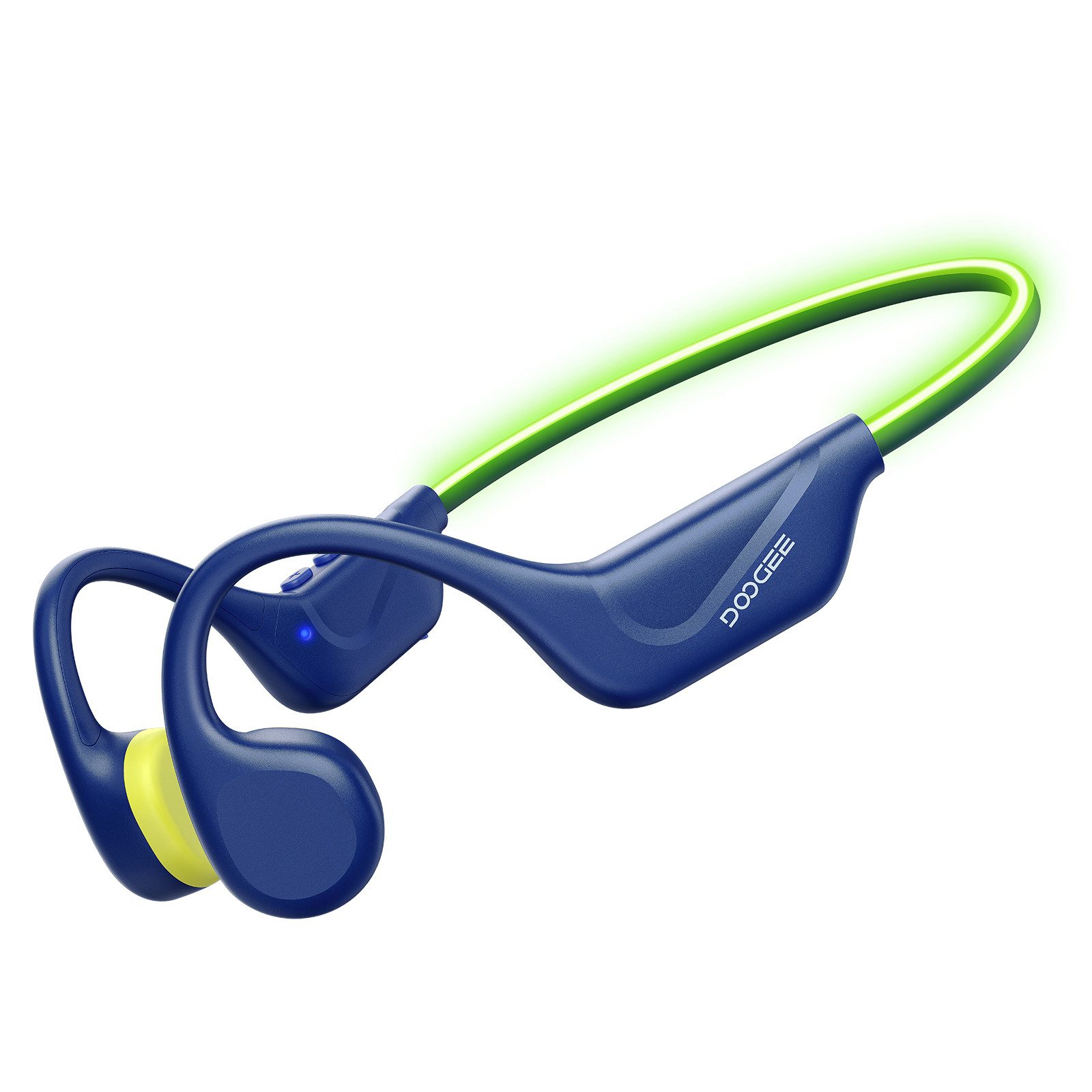 DOOGEE Bone Conduction Kopfhörer, Open-Ear, Bluetooth 6.0, LED Bluetooth-Kopfhörer (IP66 Sportkopfhörer mit 10h Akku, Verstellbarer Bügel fürs Laufen)