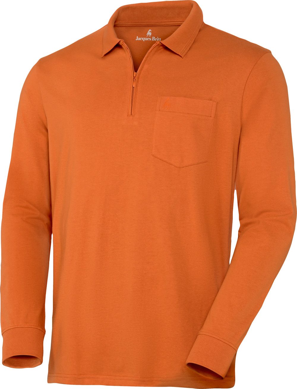 Jacques Britt Langarm-Poloshirt Superweich mit hohem Baumwoll-Anteil