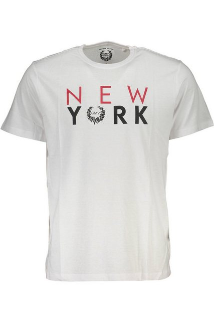 GIAN MARCO VENTURI T-Shirt Weißes Herren Kurzarm-T-Shirt mit Rundhals & Dru günstig online kaufen