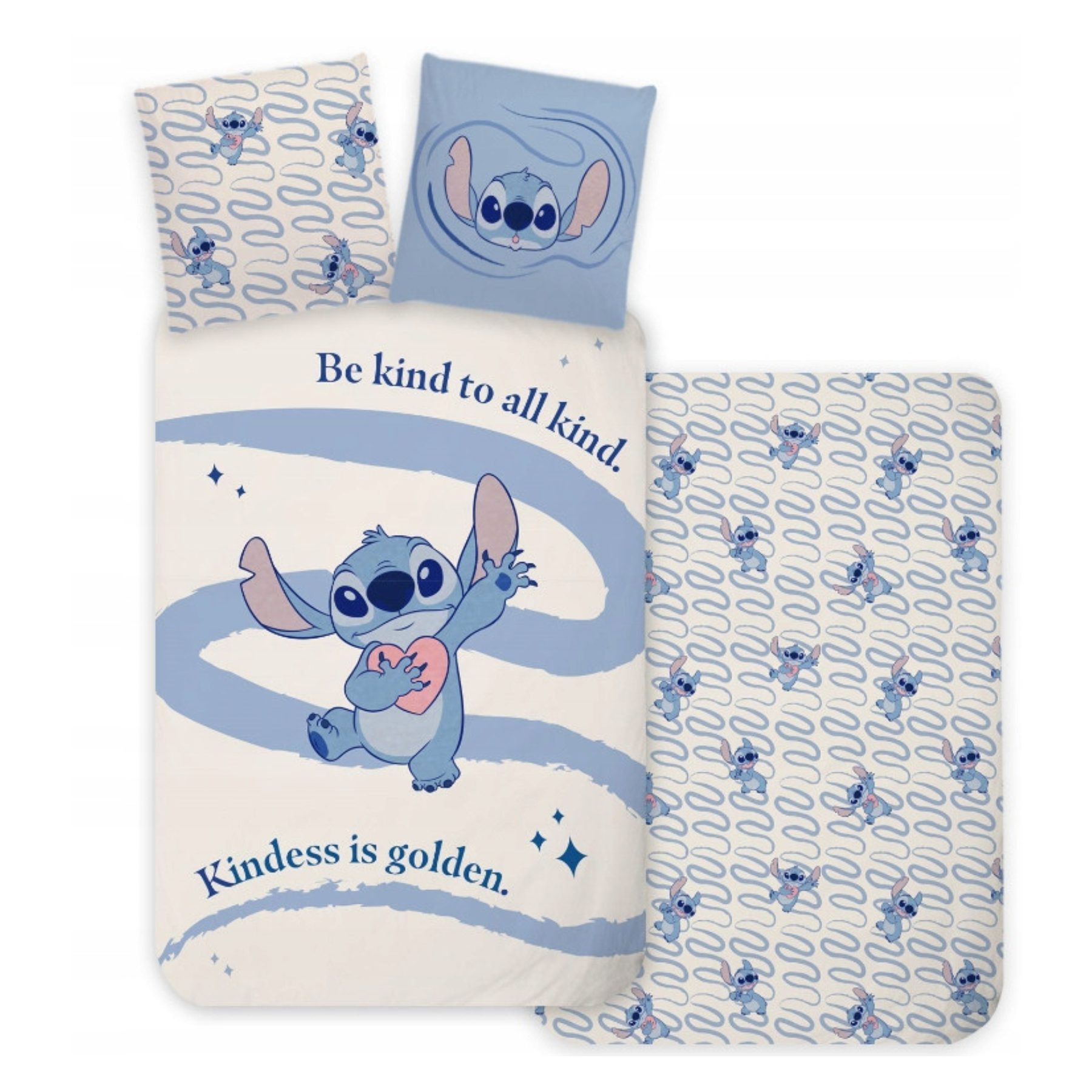 Disney Babybettwäsche Lilo & Stitch Baumwolle Bettbezug Kissenbezug 100 x 135 cm 40 x 60 cm, Baumwolle