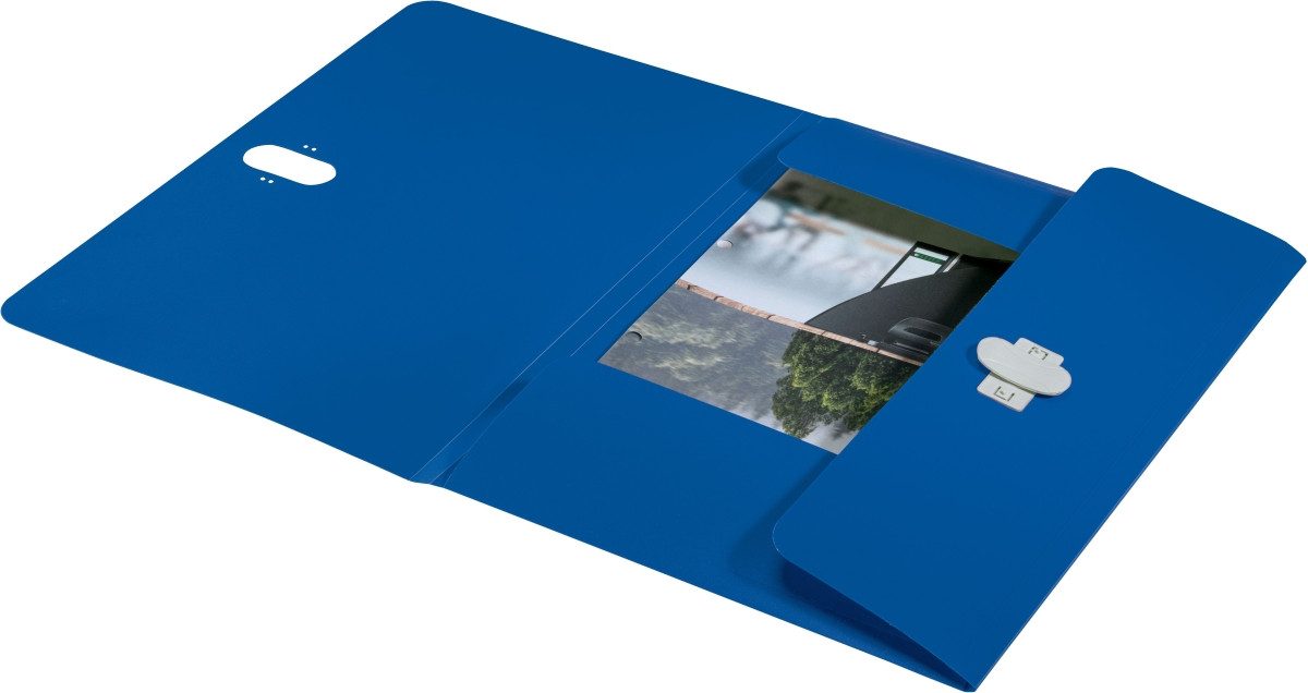 Fächermappe Dokumentenmappe Recycle A4 PP blau
