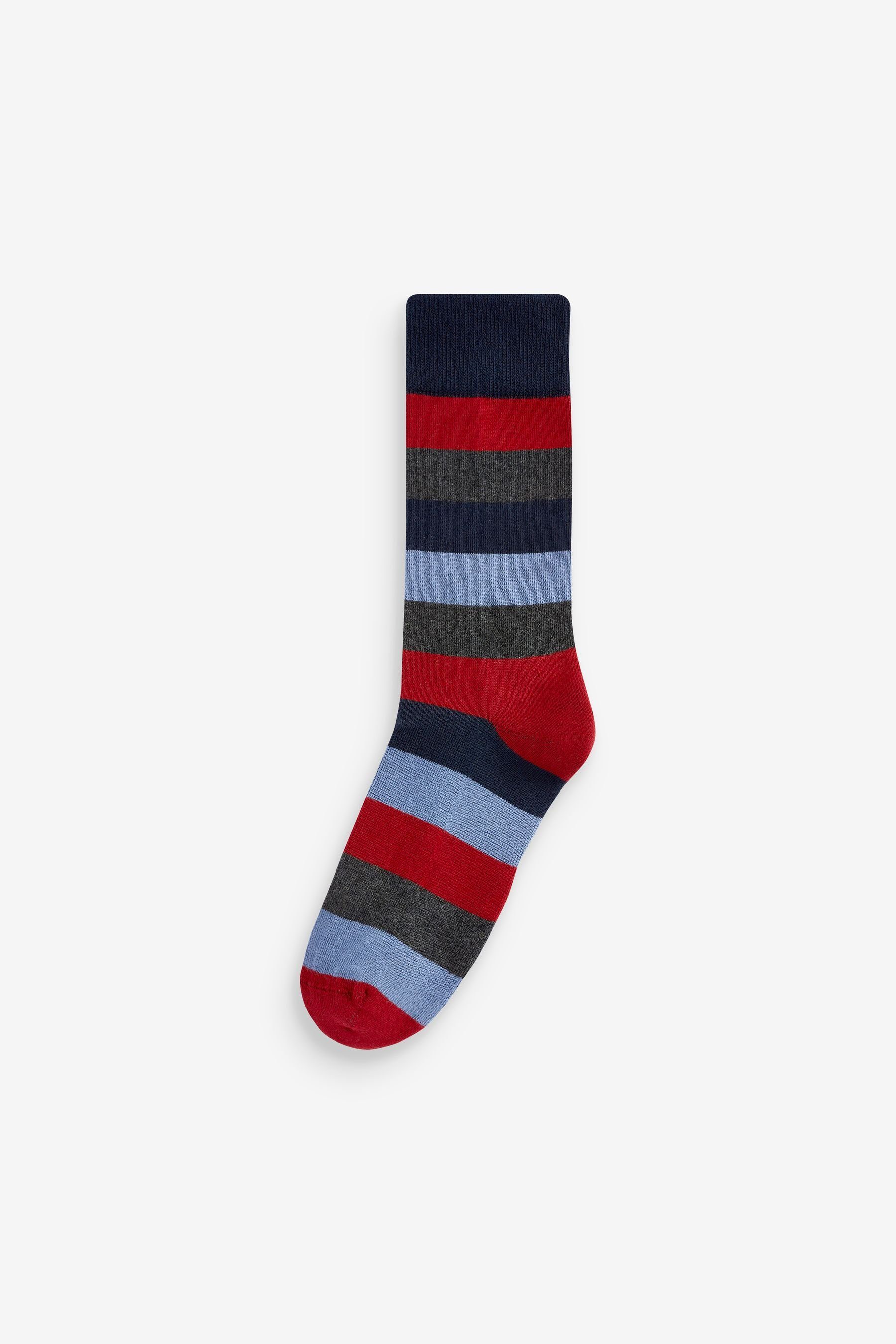 Sohle, Stripe Socken 10er-Pack (10-Paar) mit Kurzsocken Next gepolsterter