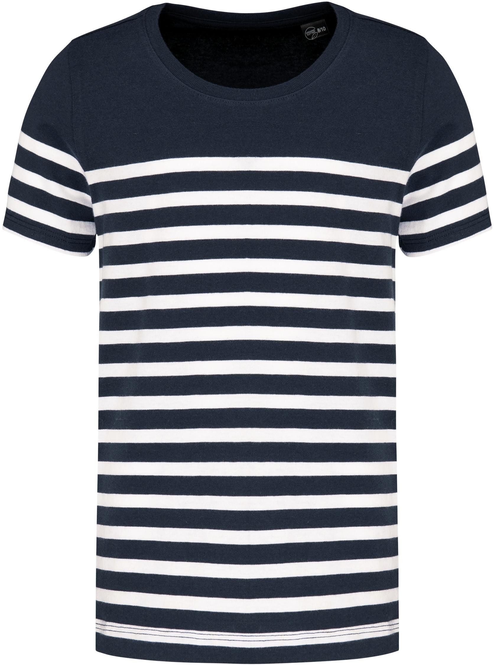 T-Shirt T-Shirt im Marine-Stil mit Rundhalsausschnitt Bio Kinder